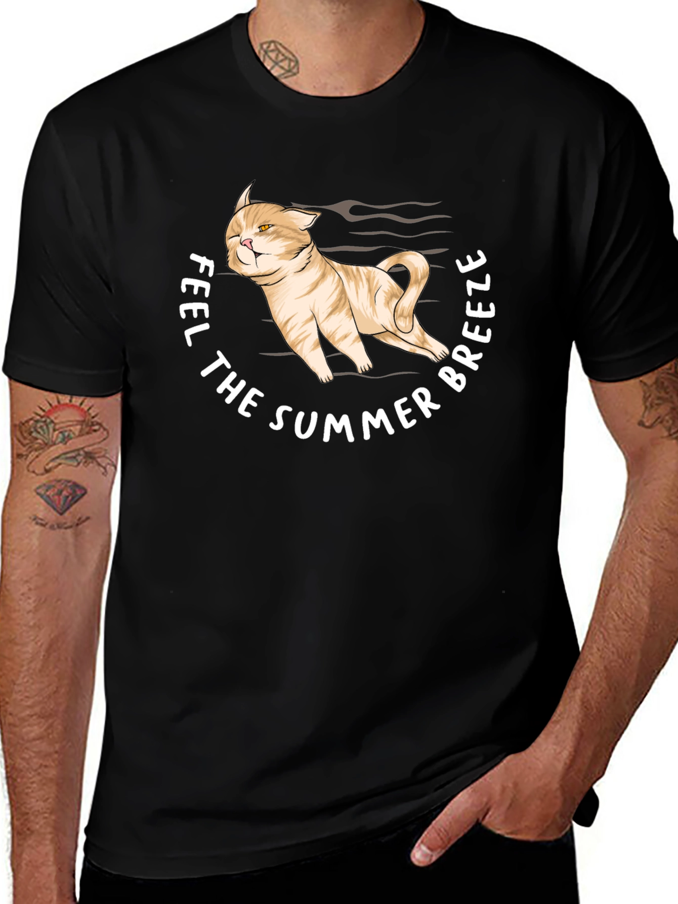 Feel The Summer Breeze Cat T-Shirt