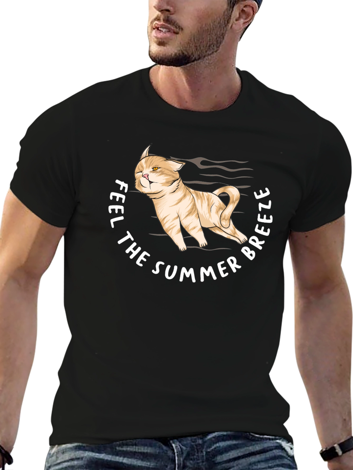 Feel The Summer Breeze Cat T-Shirt