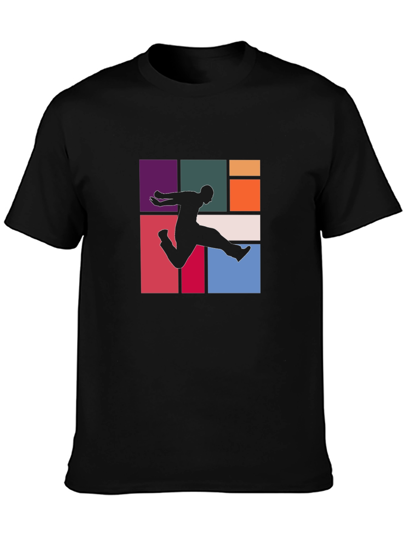 Retro Urban Graphic Tee - Mens Black T-Shirt