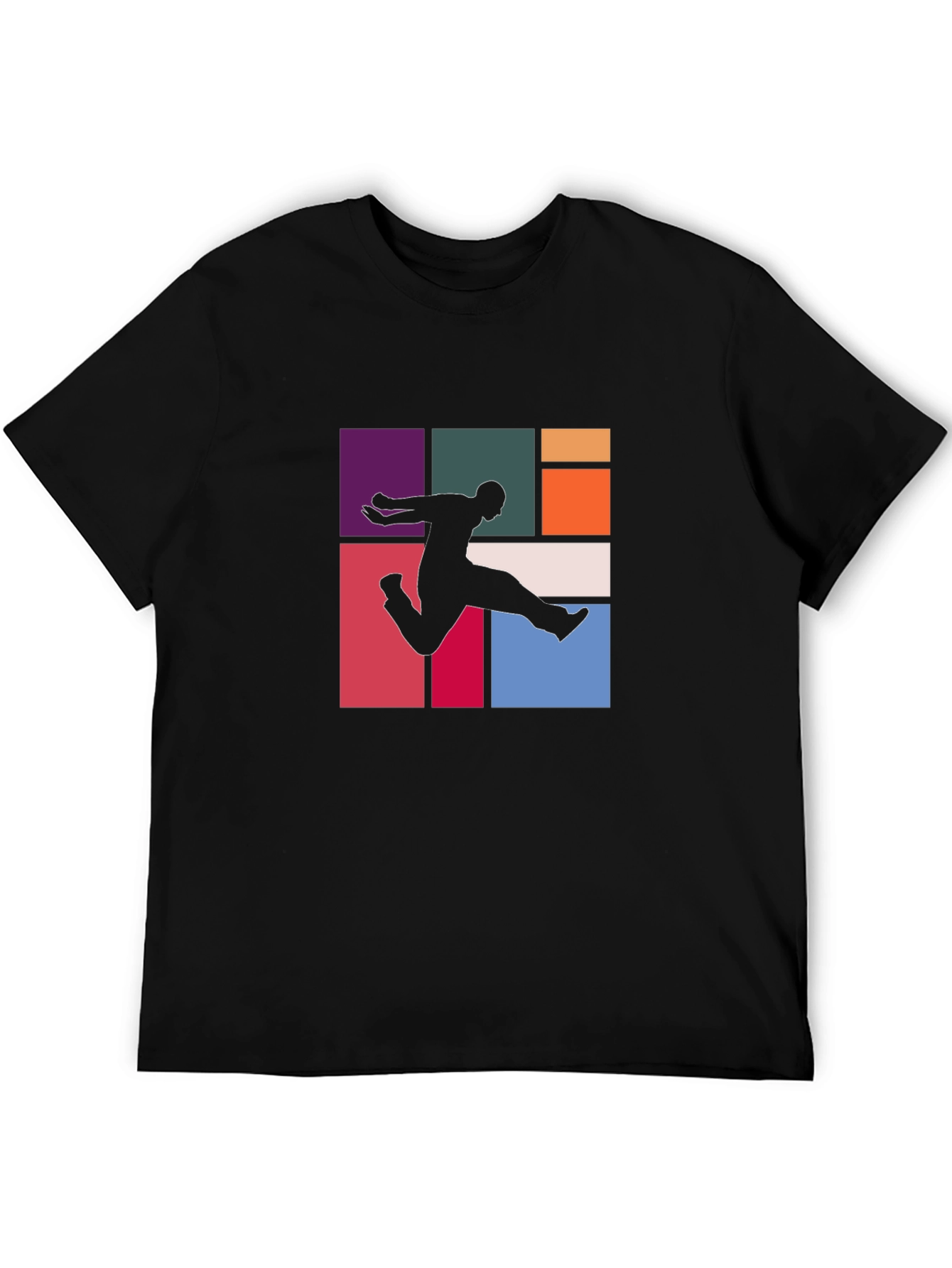 Retro Urban Graphic Tee - Mens Black T-Shirt