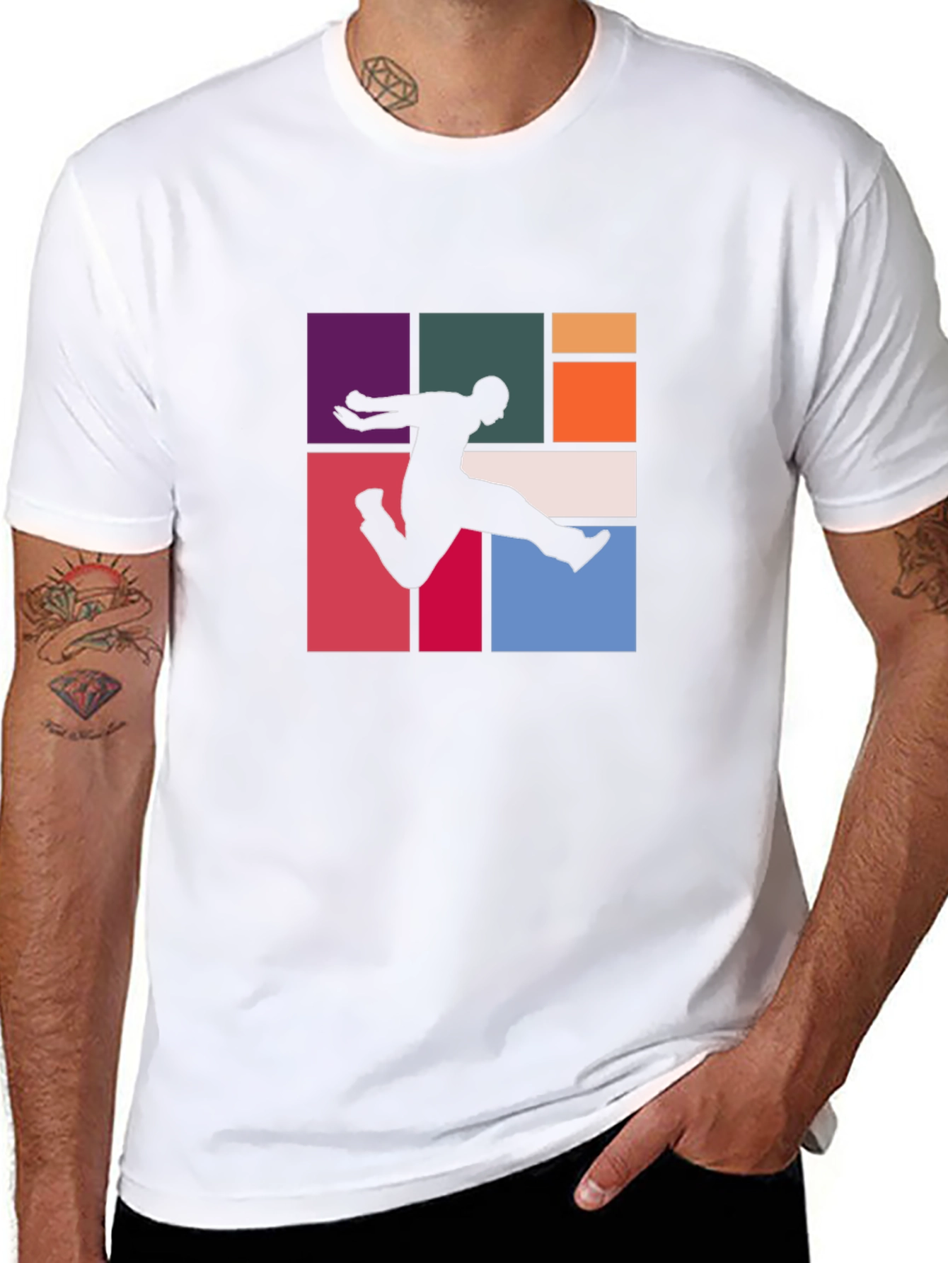 Retro Urban Graphic Tee - Mens Black T-Shirt