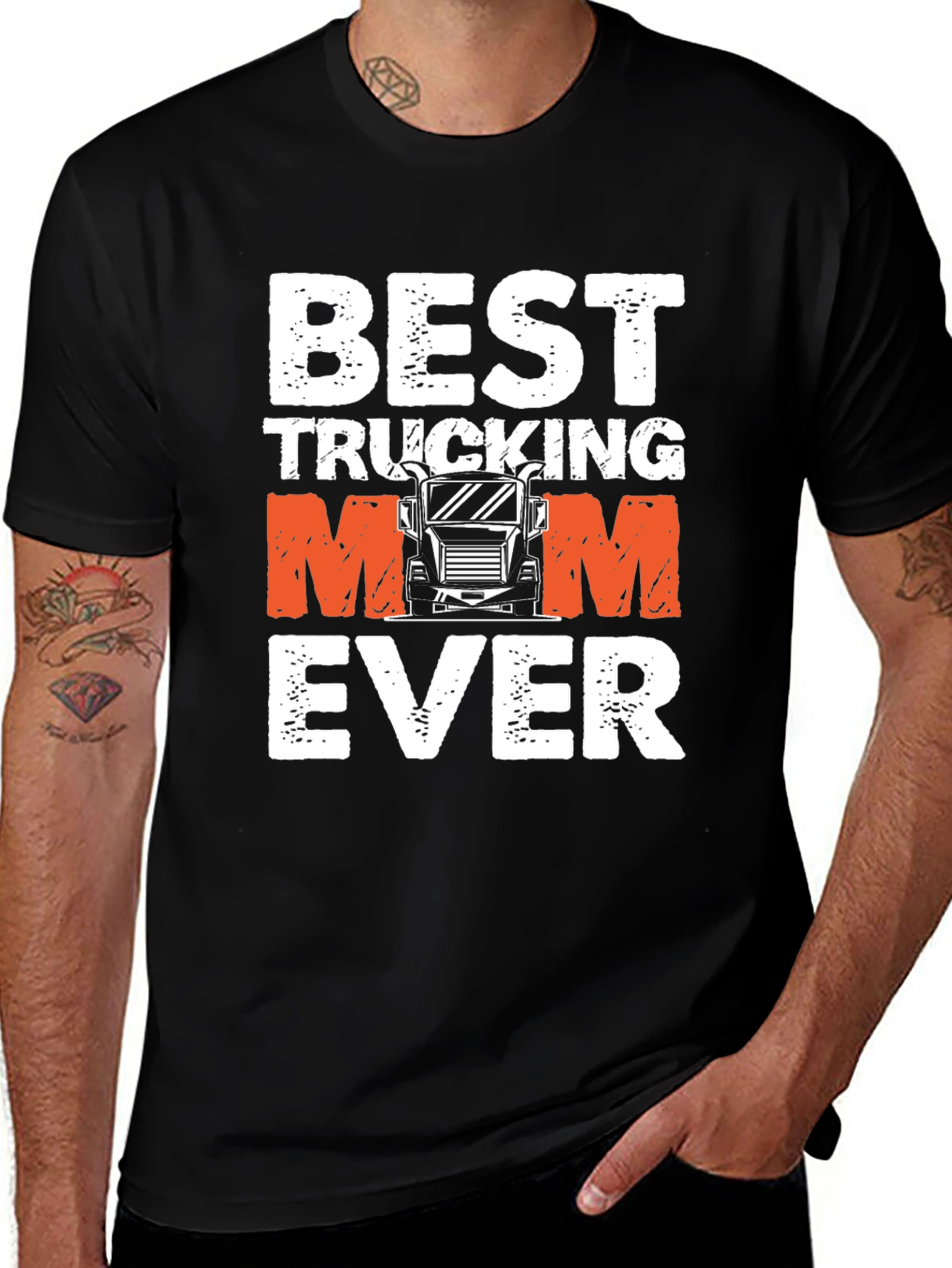 Best Trucking Mom Ever Graphic T-Shirt