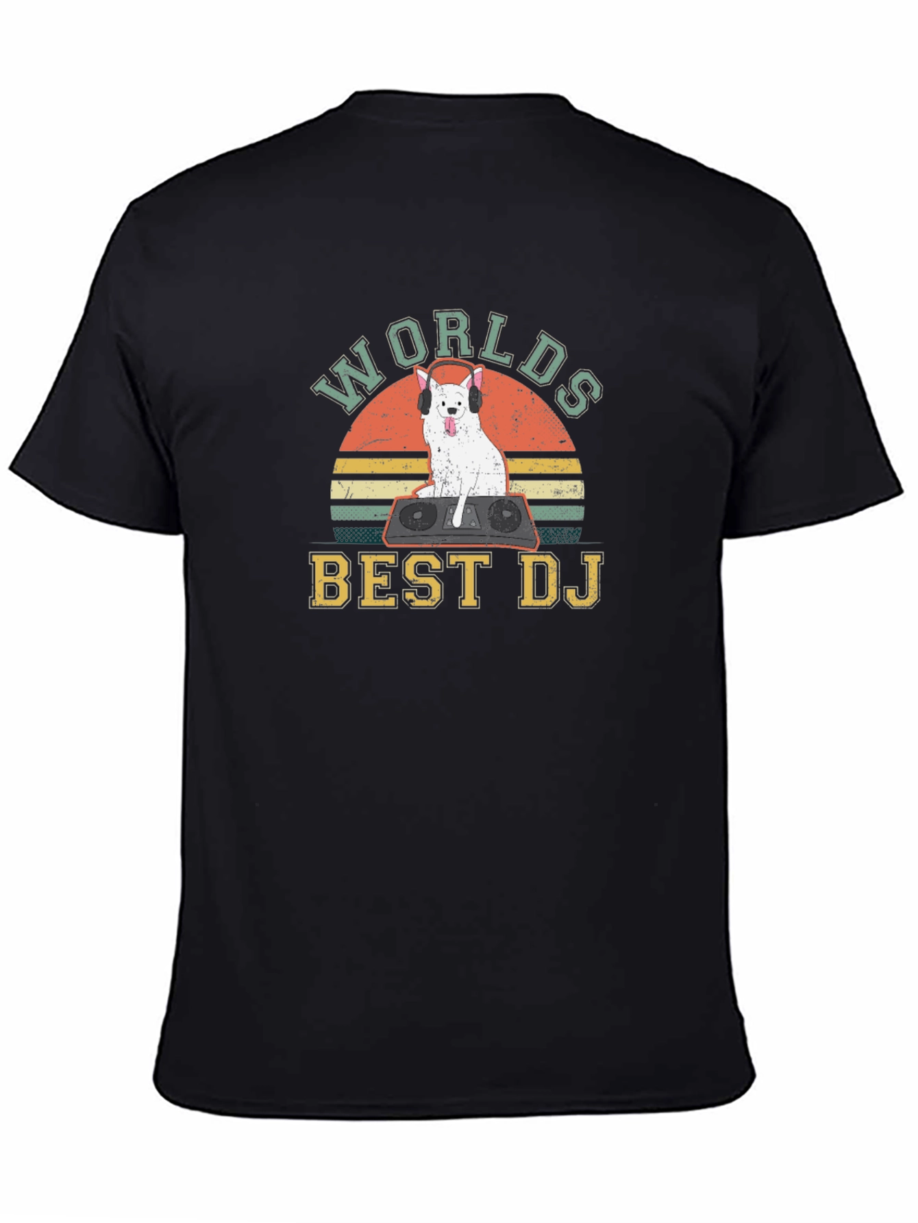 Worlds Best DJ Dog Graphic T-Shirt