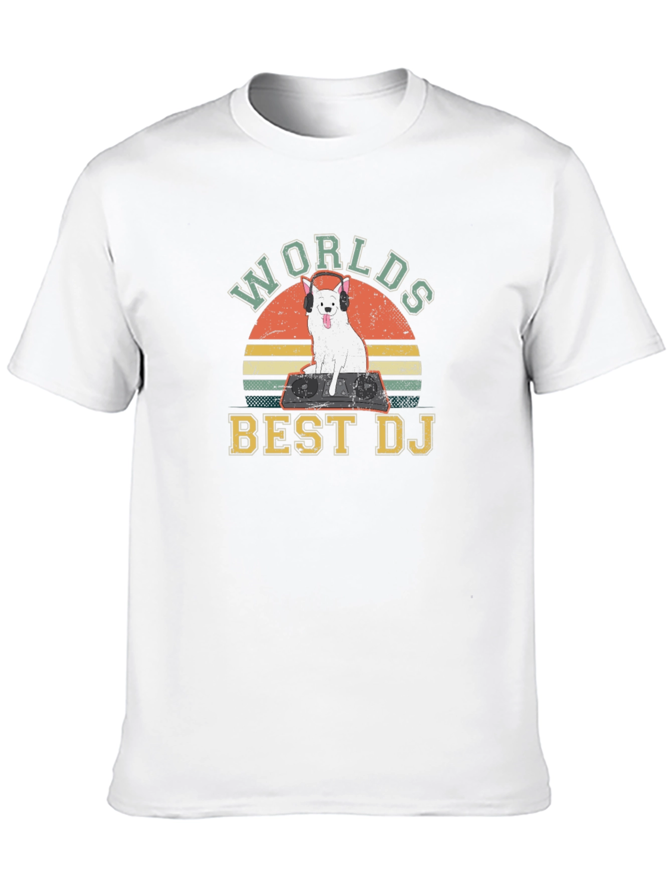Worlds Best DJ Dog Graphic T-Shirt