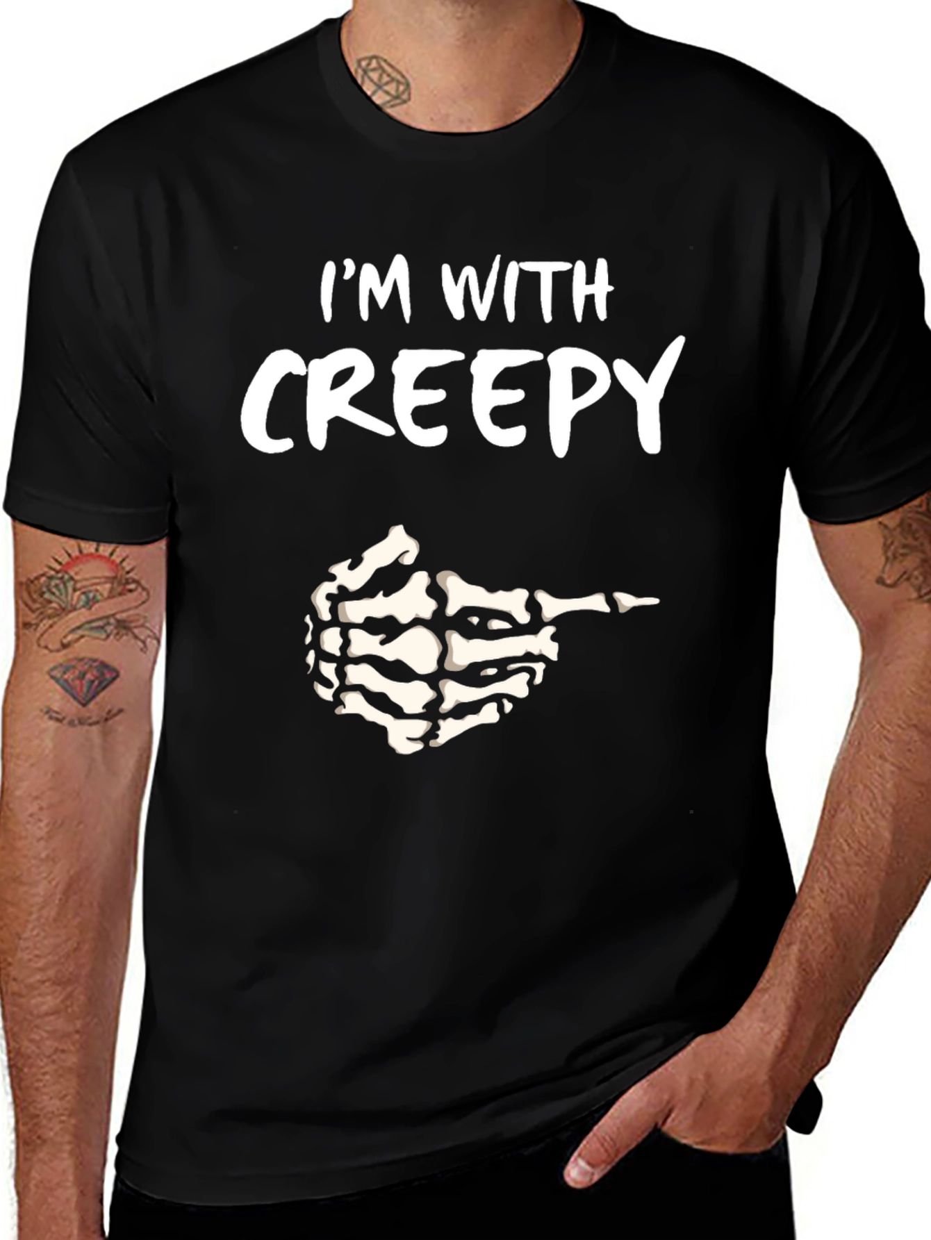 Im with Creepy Halloween T-Shirt