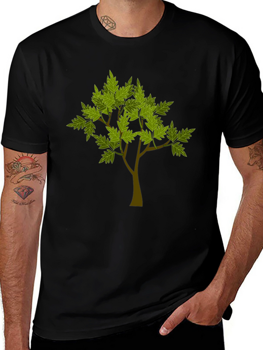 Nature Tree Graphic Tee - Black