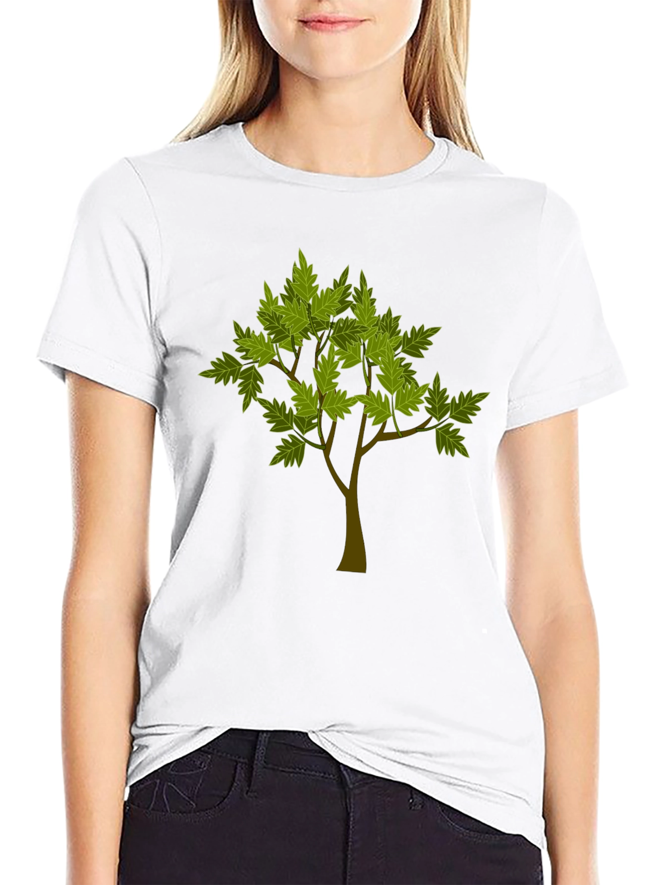 Nature Tree Graphic Tee - Black