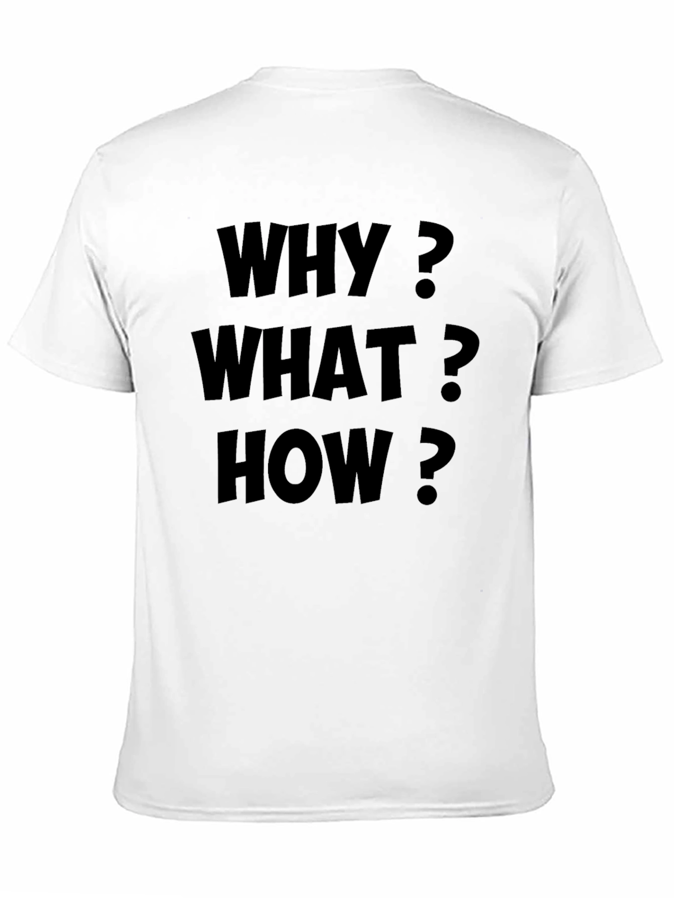 Why What How? Graphic Tee - Black Cotton T-Shirt