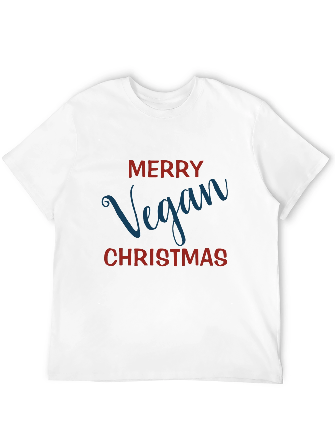 Merry Vegan Christmas Graphic T-Shirt