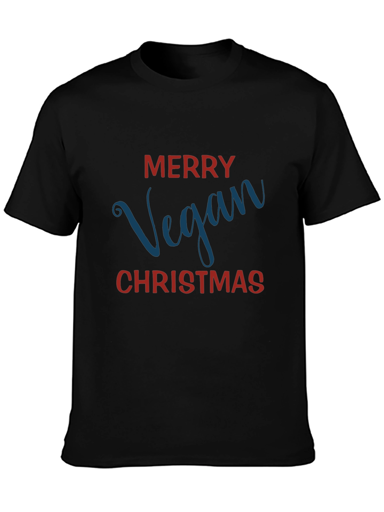 Merry Vegan Christmas Graphic T-Shirt