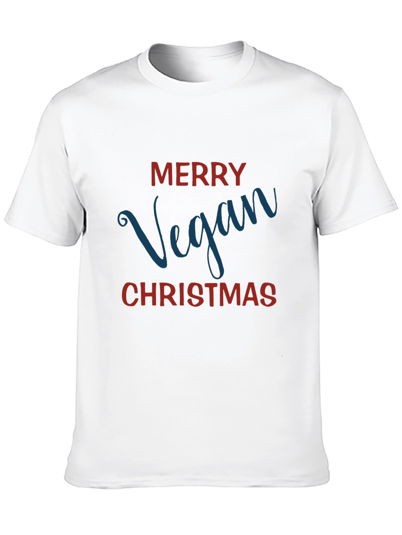 Merry Vegan Christmas Graphic T-Shirt