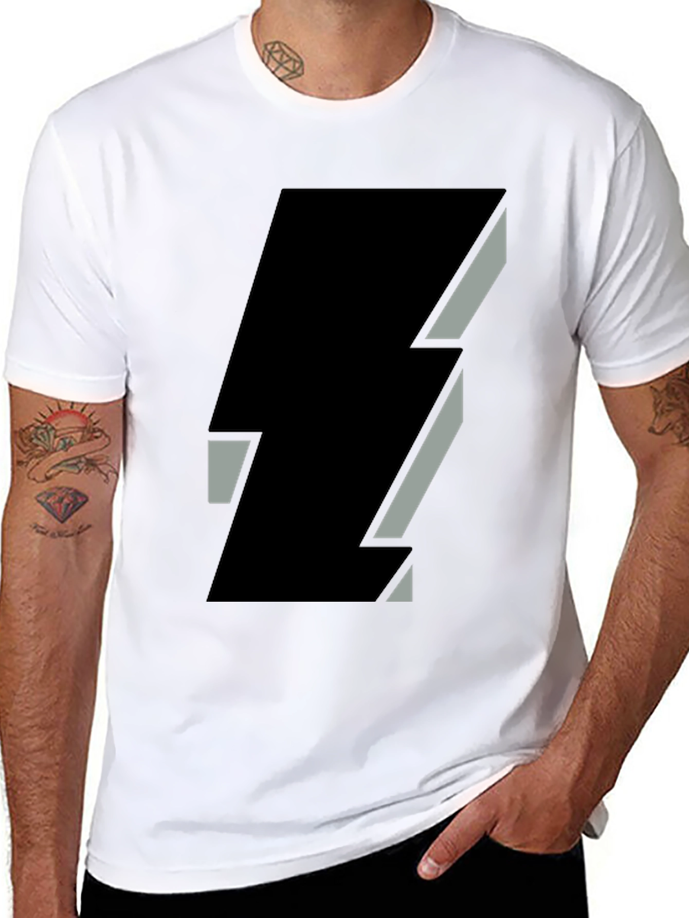 Abstract Graphic Black T-Shirt