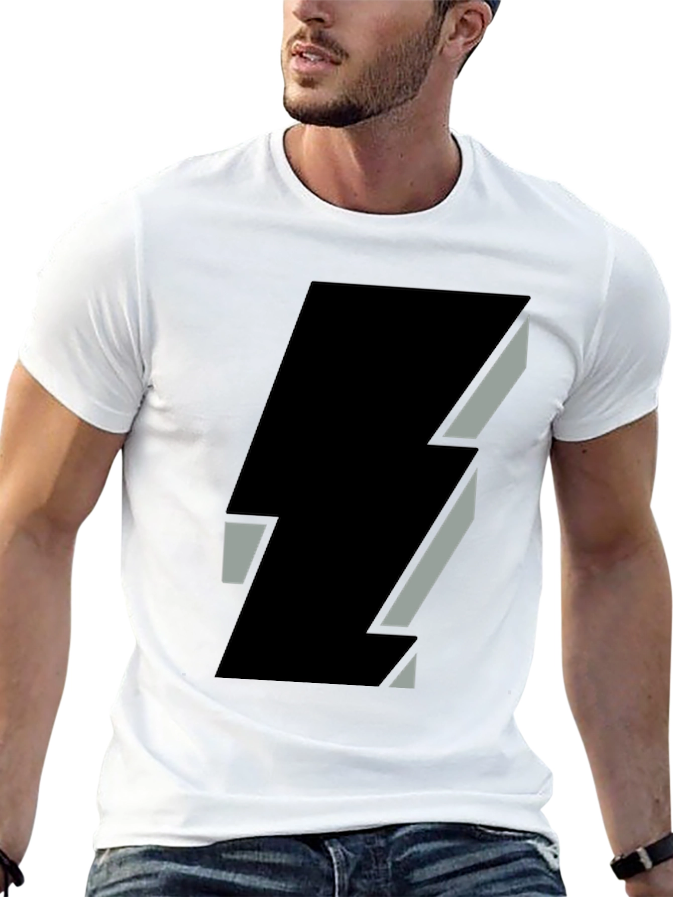 Abstract Graphic Black T-Shirt