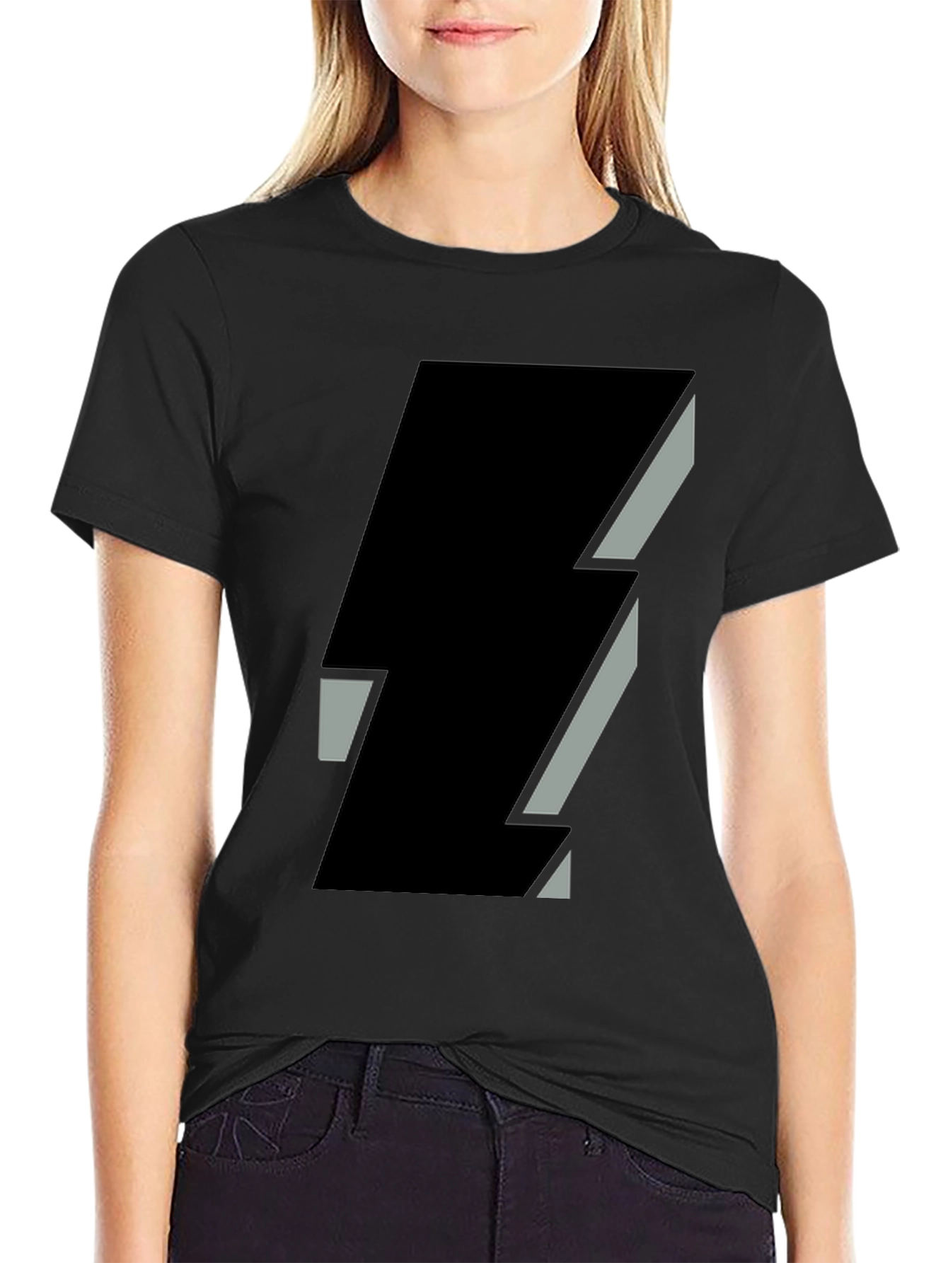 Abstract Graphic Black T-Shirt