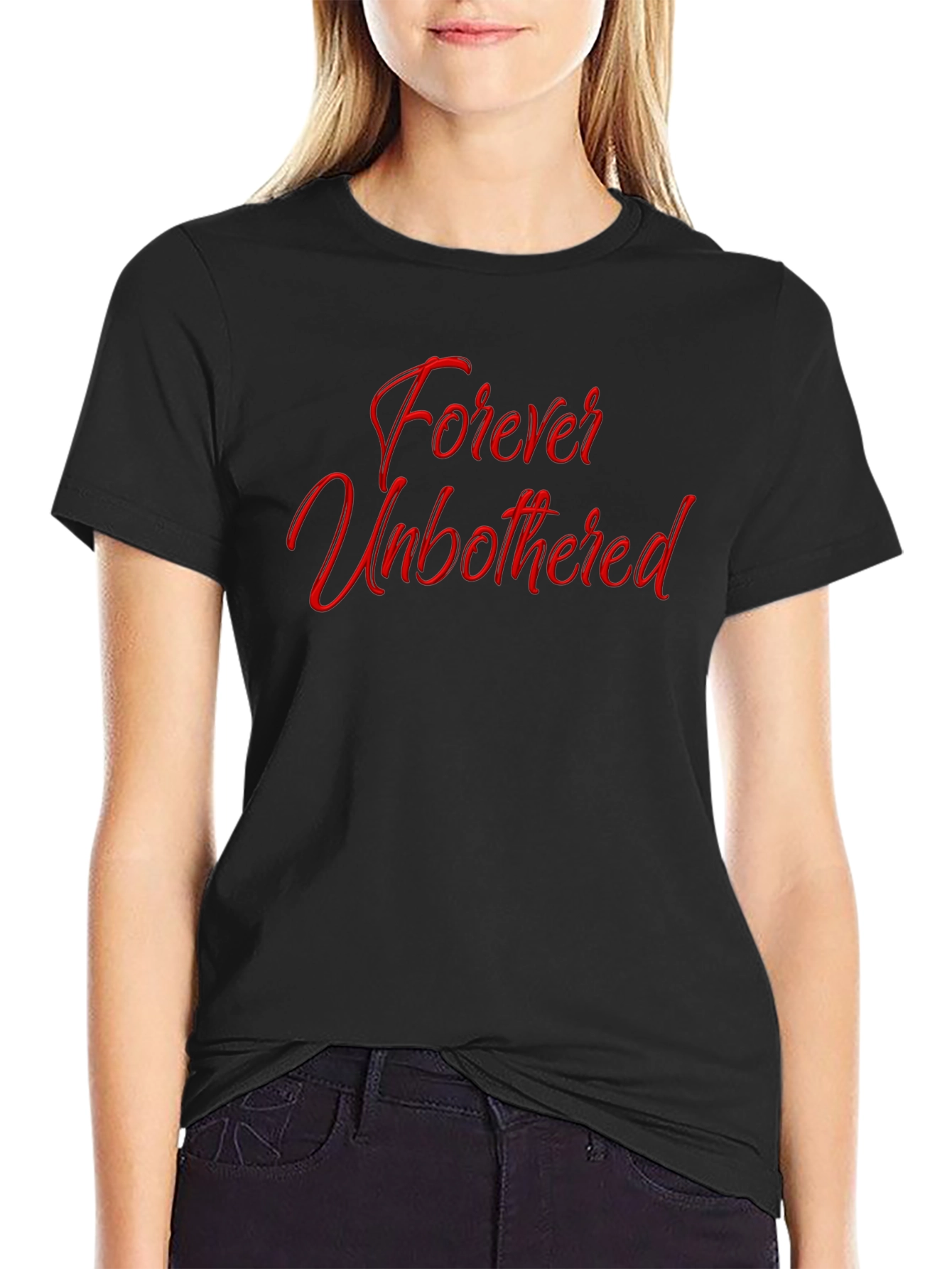 Forever Unbothered Black T-Shirt