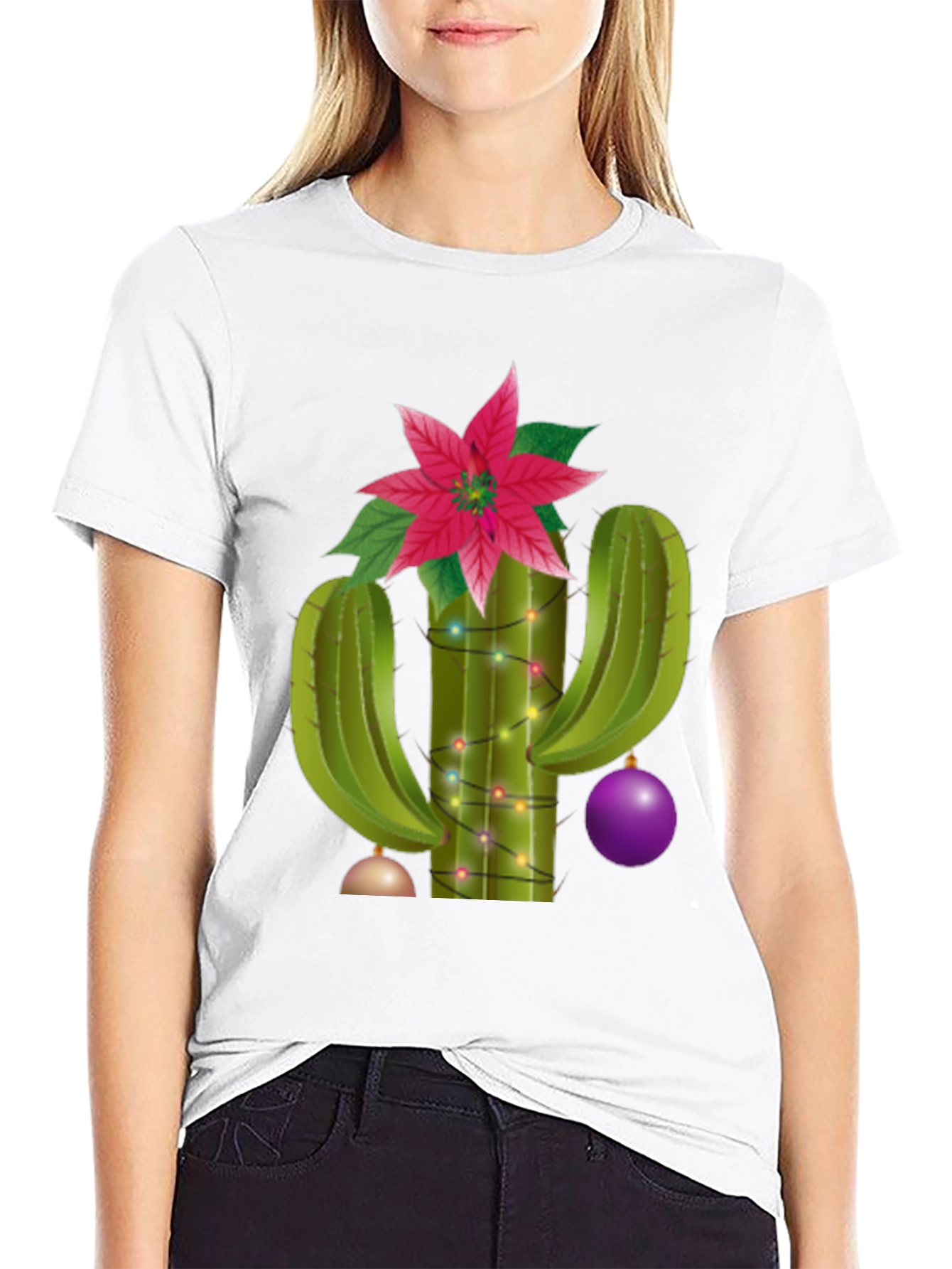 Festive Cactus Tee - Holiday Cheer Apparel