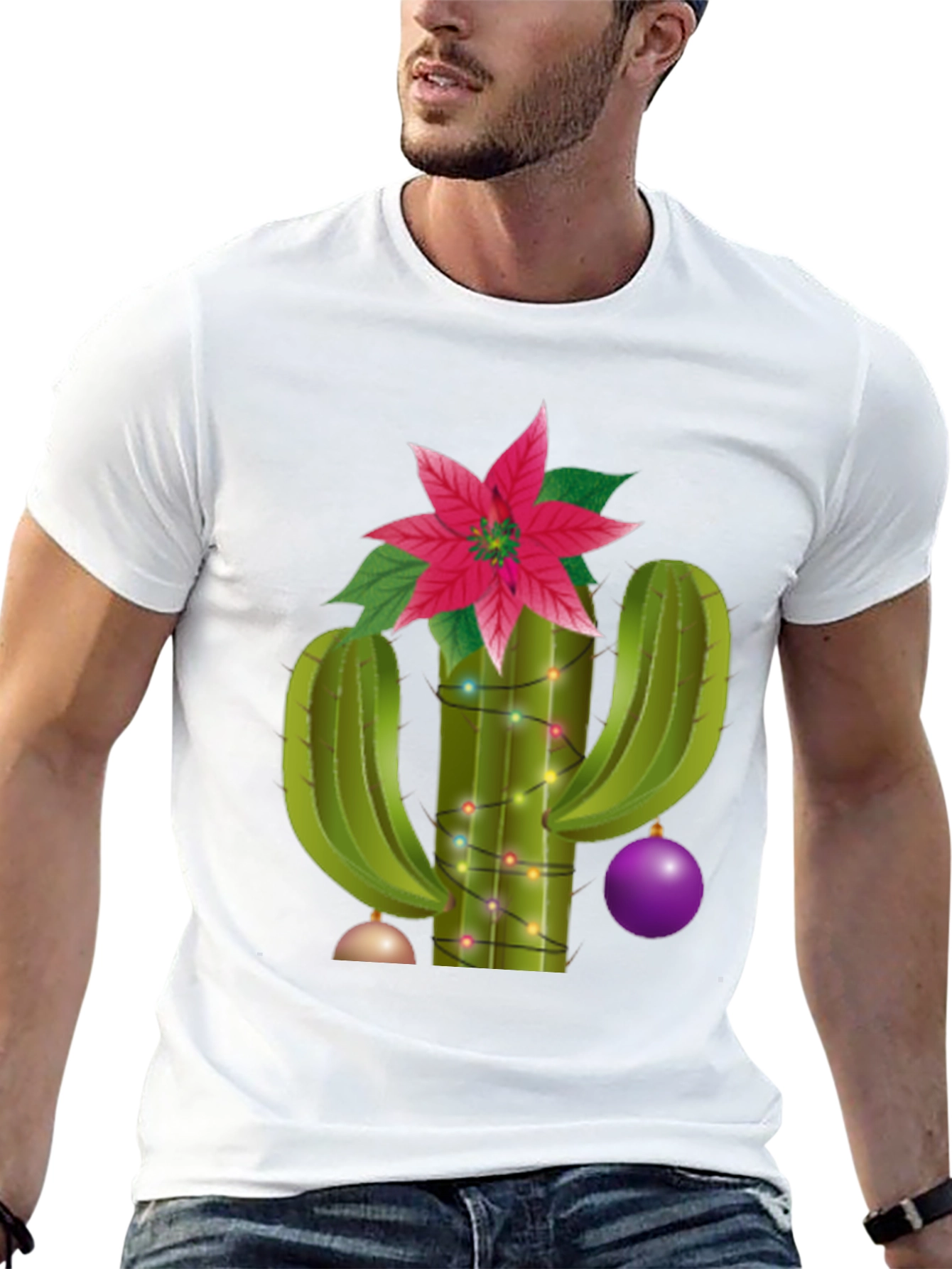 Festive Cactus Tee - Holiday Cheer Apparel