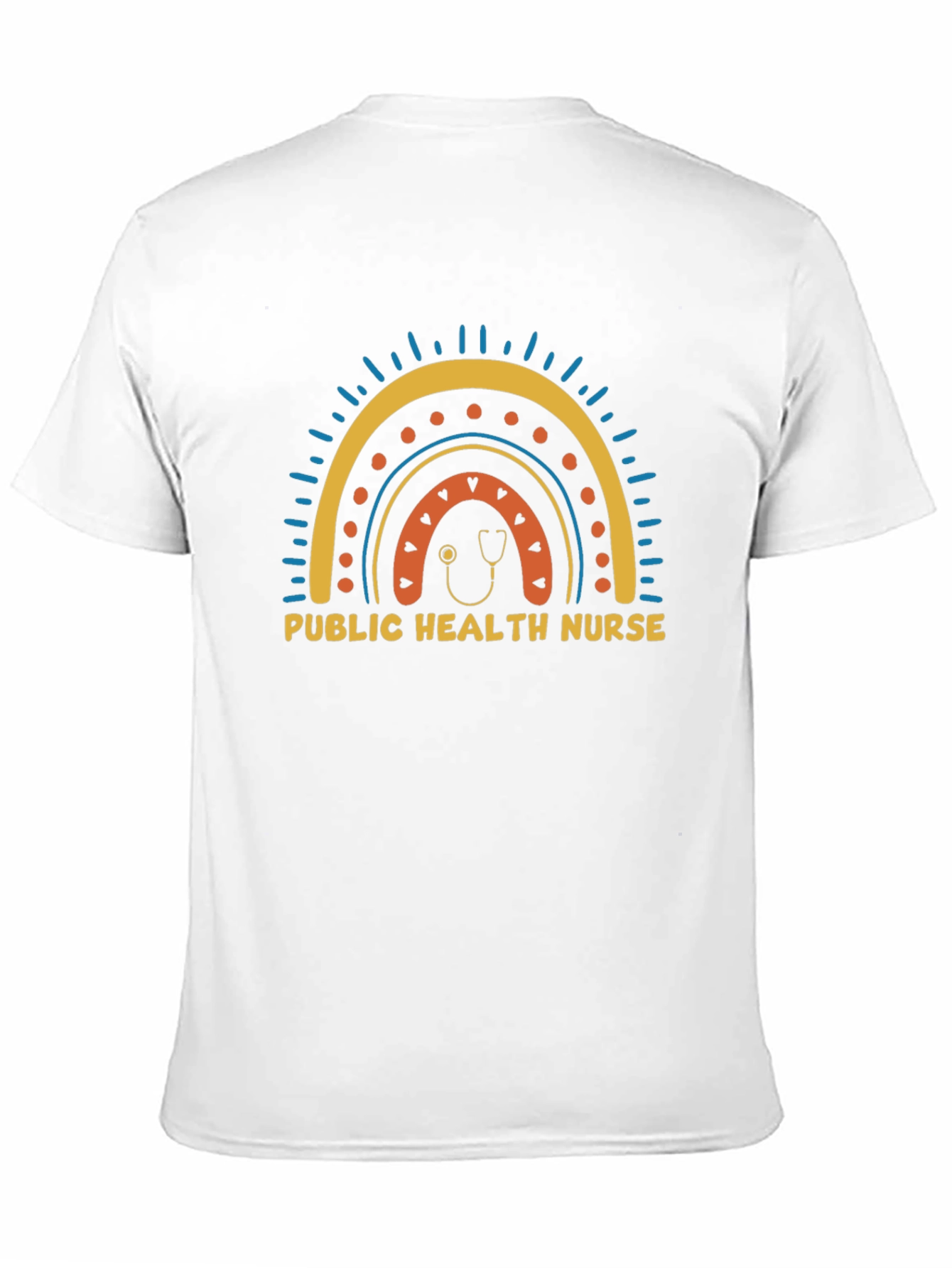 Public Health Nurse Rainbow Graphic T-Shirt