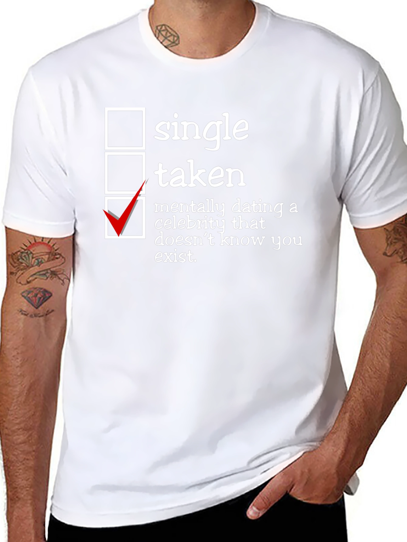 Humorous Dating Status T-Shirt - Single Taken