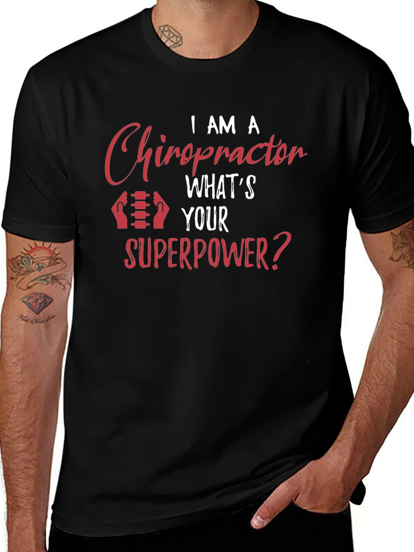 Chiropractor Superpower T-Shirt - Black