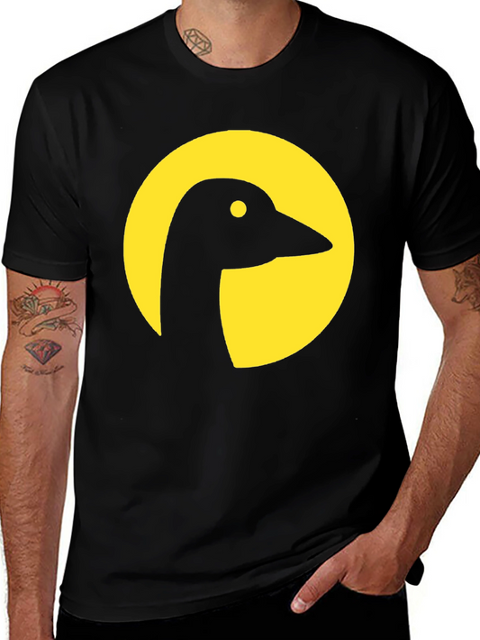 Goose Silhouette Graphic Tee - Black Cotton Blend