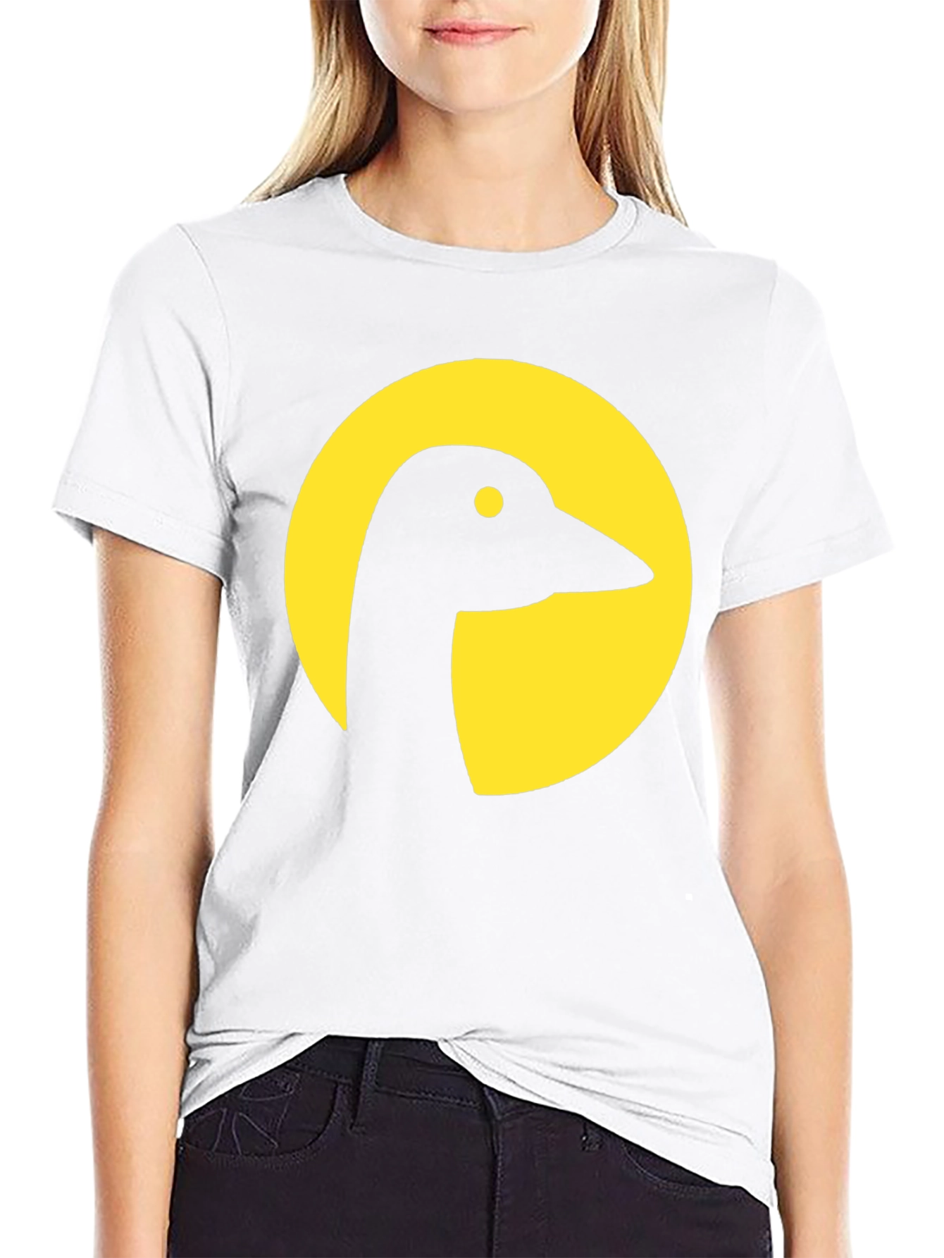 Goose Silhouette Graphic Tee - Black Cotton Blend
