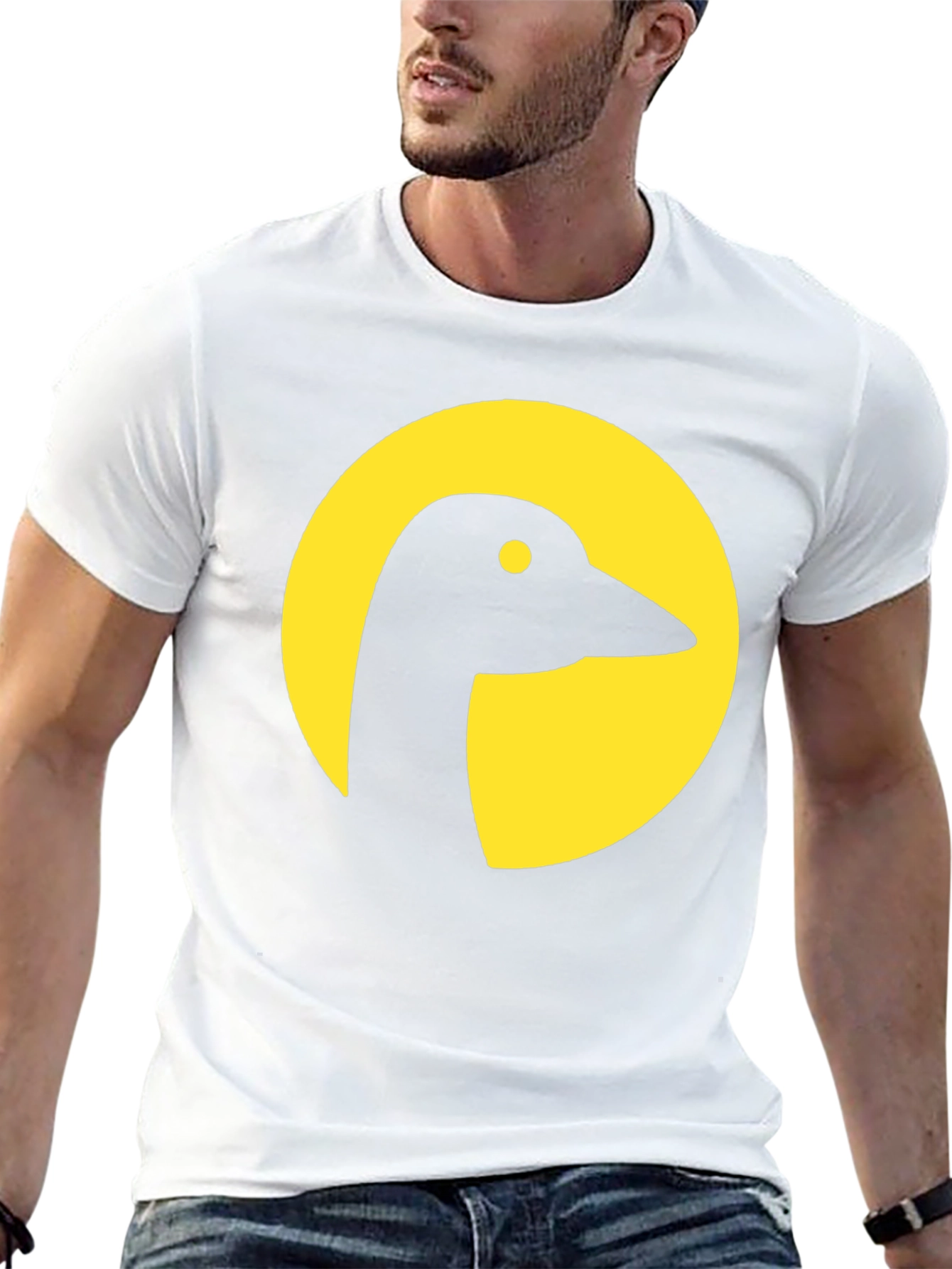Goose Silhouette Graphic Tee - Black Cotton Blend