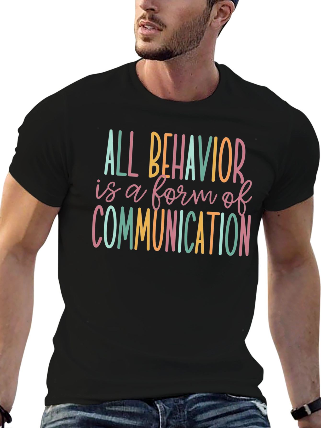 All Behavior is Communication Black T-Shirt
