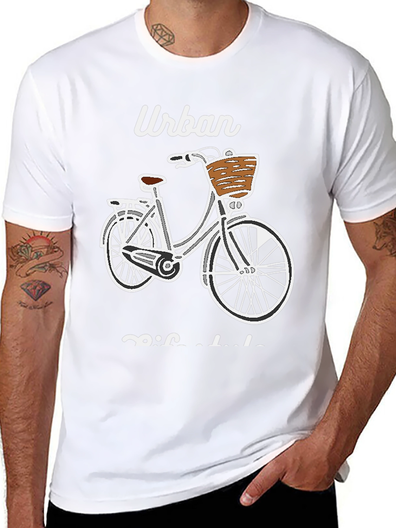 Urban Bicycle Graphic T-Shirt - Casual Comfort