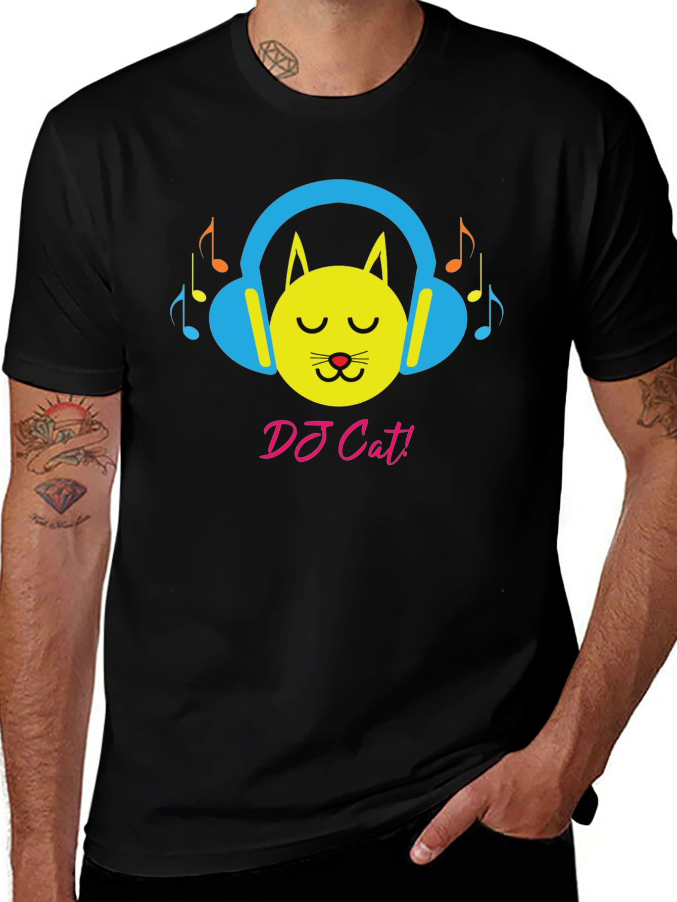 DJ Cat Graphic Tee