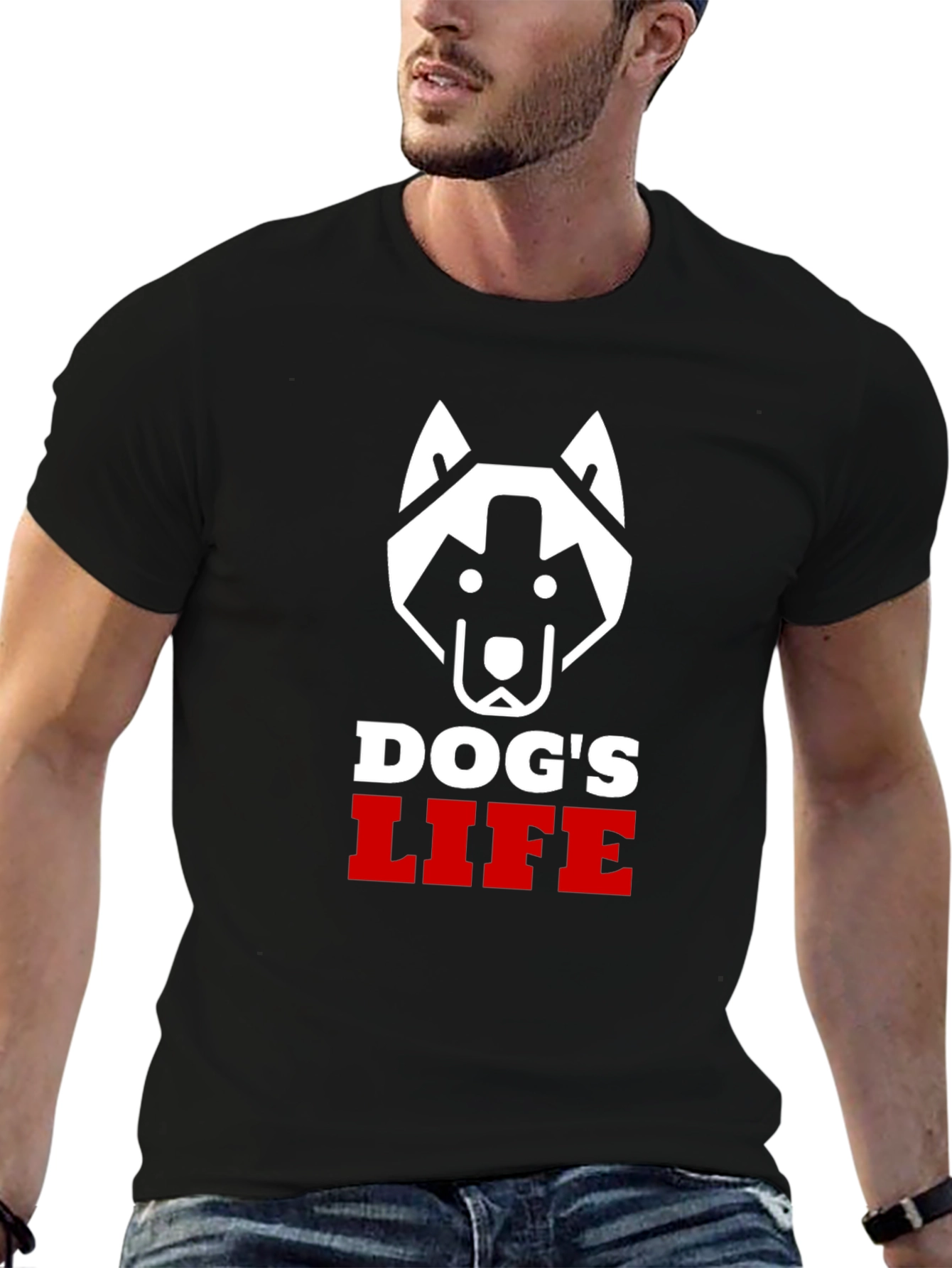 Dogs Life Graphic T-Shirt - Cool Dog Lover Tee
