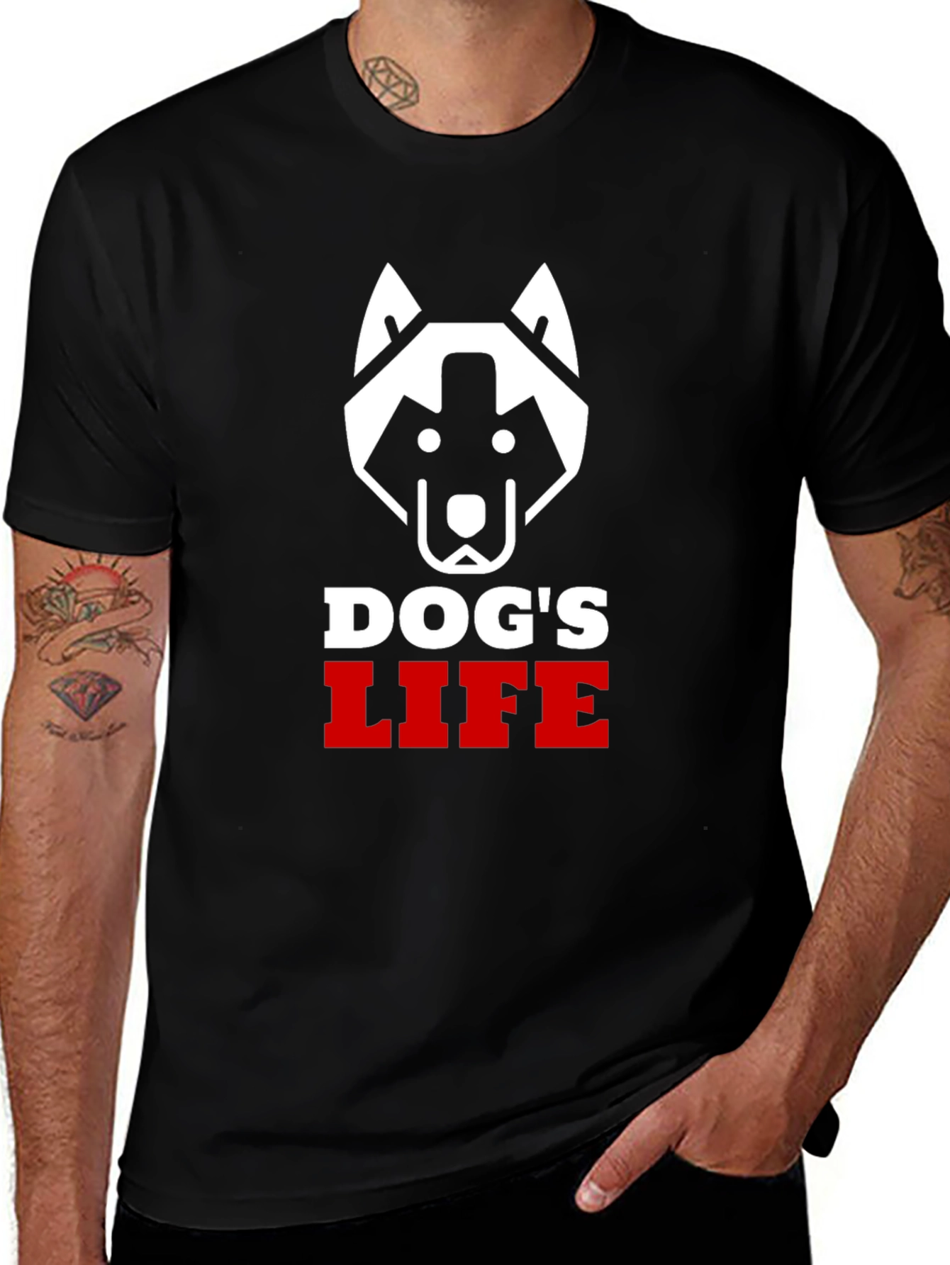 Dogs Life Graphic T-Shirt - Cool Dog Lover Tee