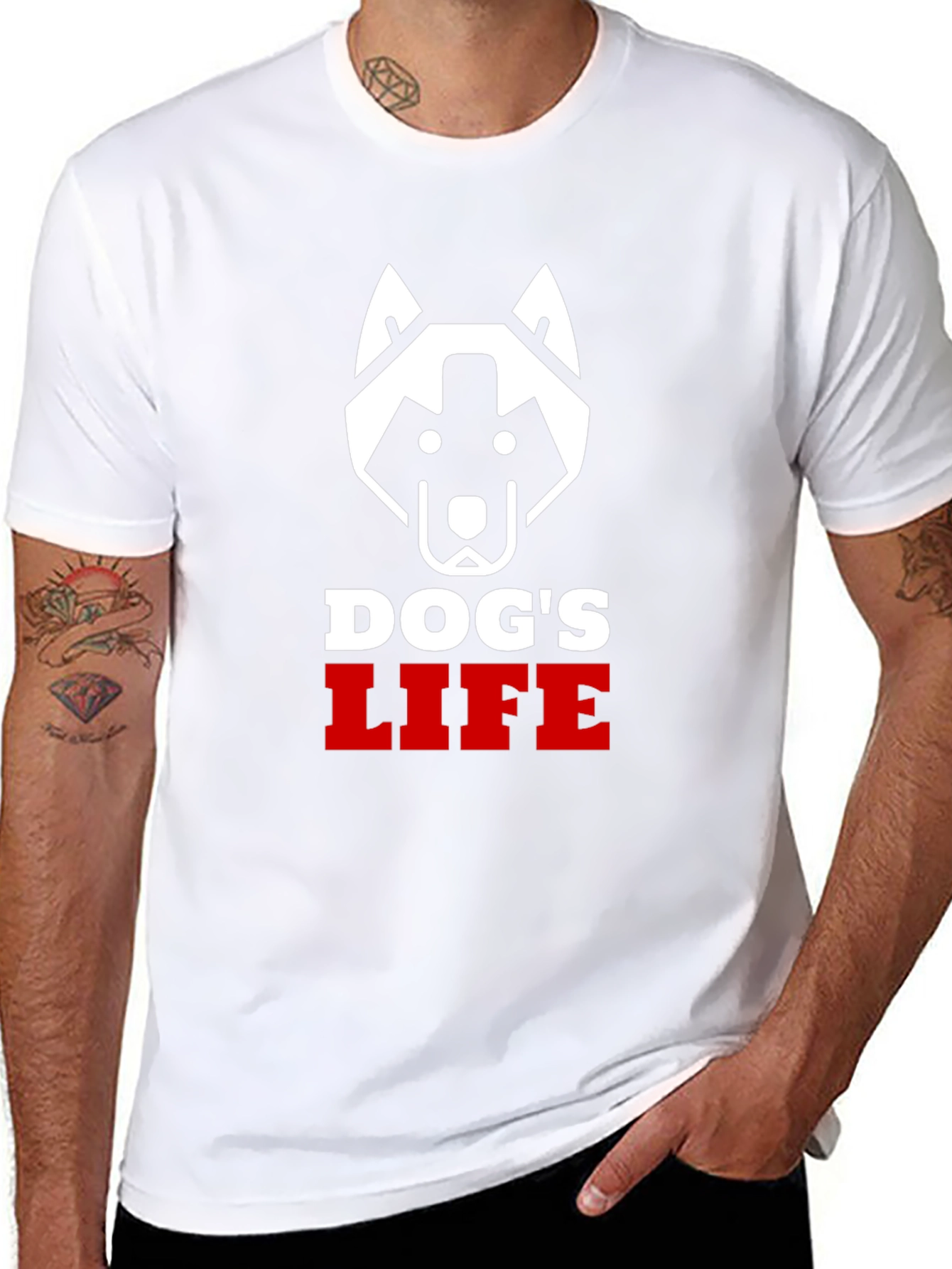 Dogs Life Graphic T-Shirt - Cool Dog Lover Tee