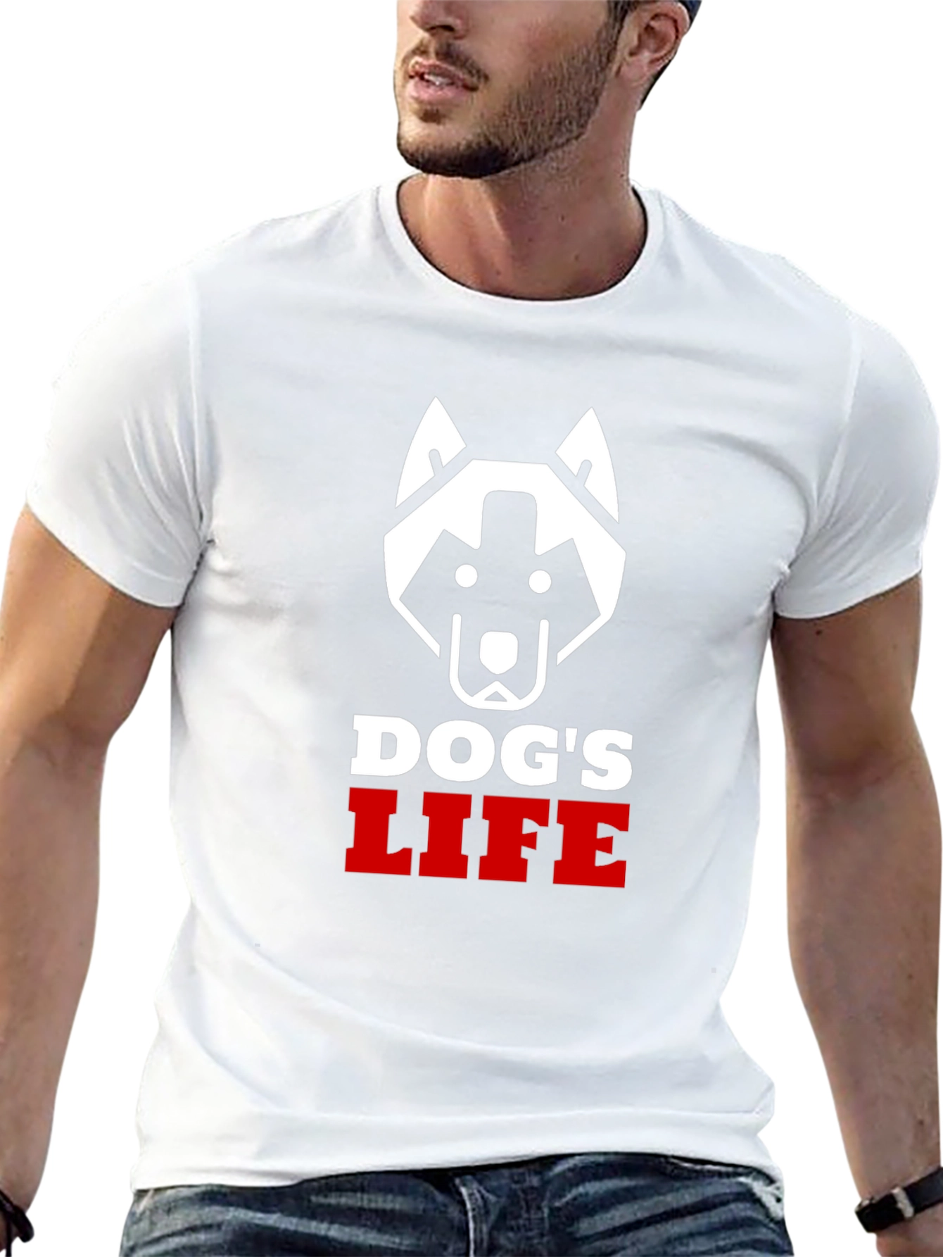 Dogs Life Graphic T-Shirt - Cool Dog Lover Tee