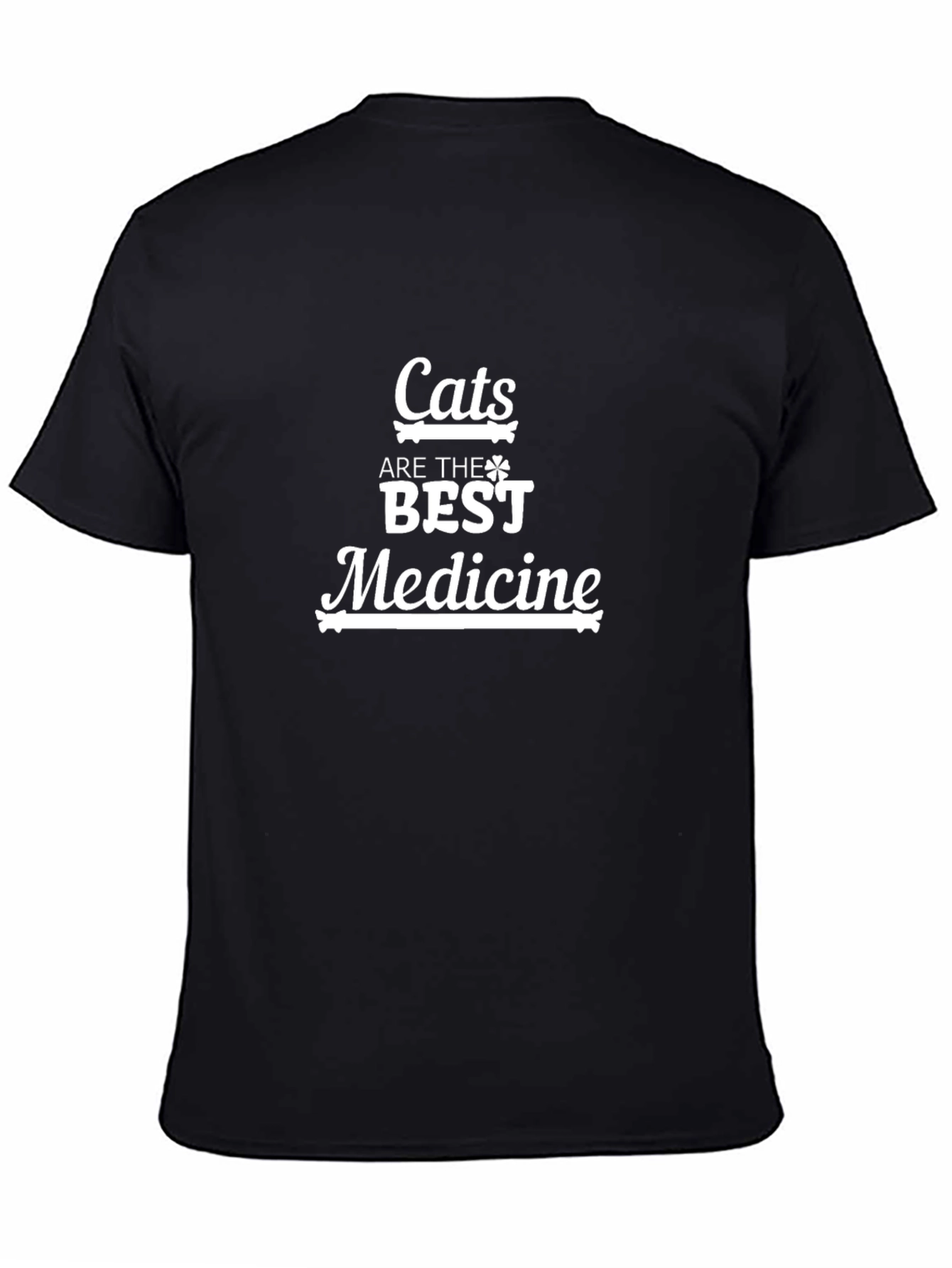 Cats are the Best Medicine Black T-Shirt
