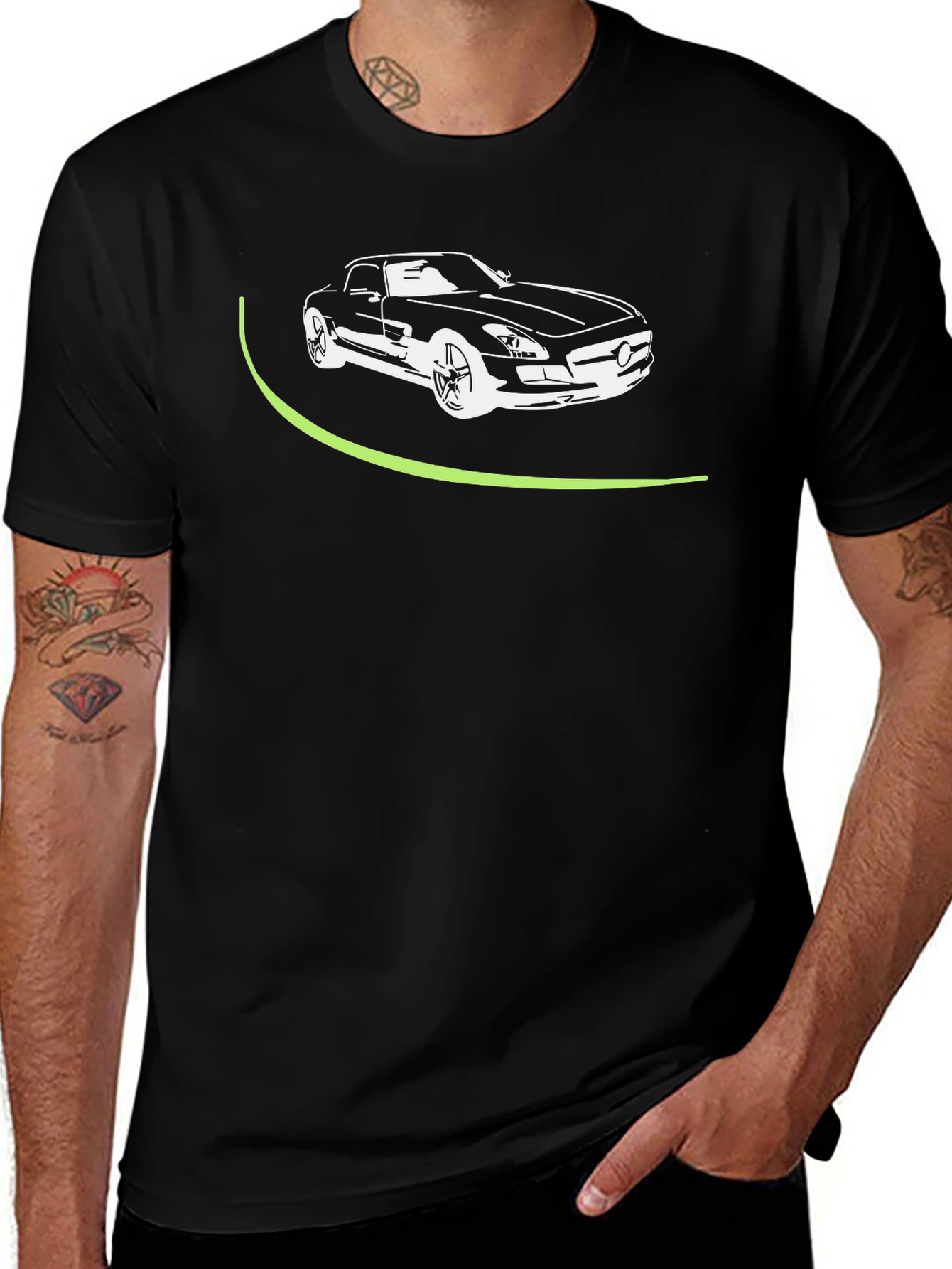 Sleek Car Graphic Tee - Modern Style