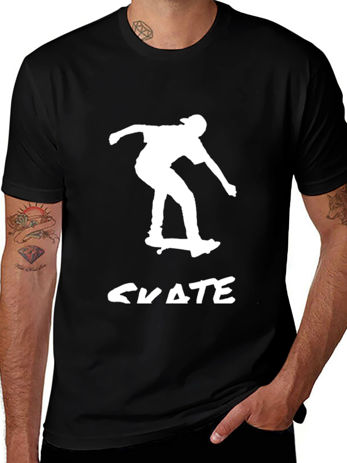 Cool Skater T-Shirt - Black Graphic Tee