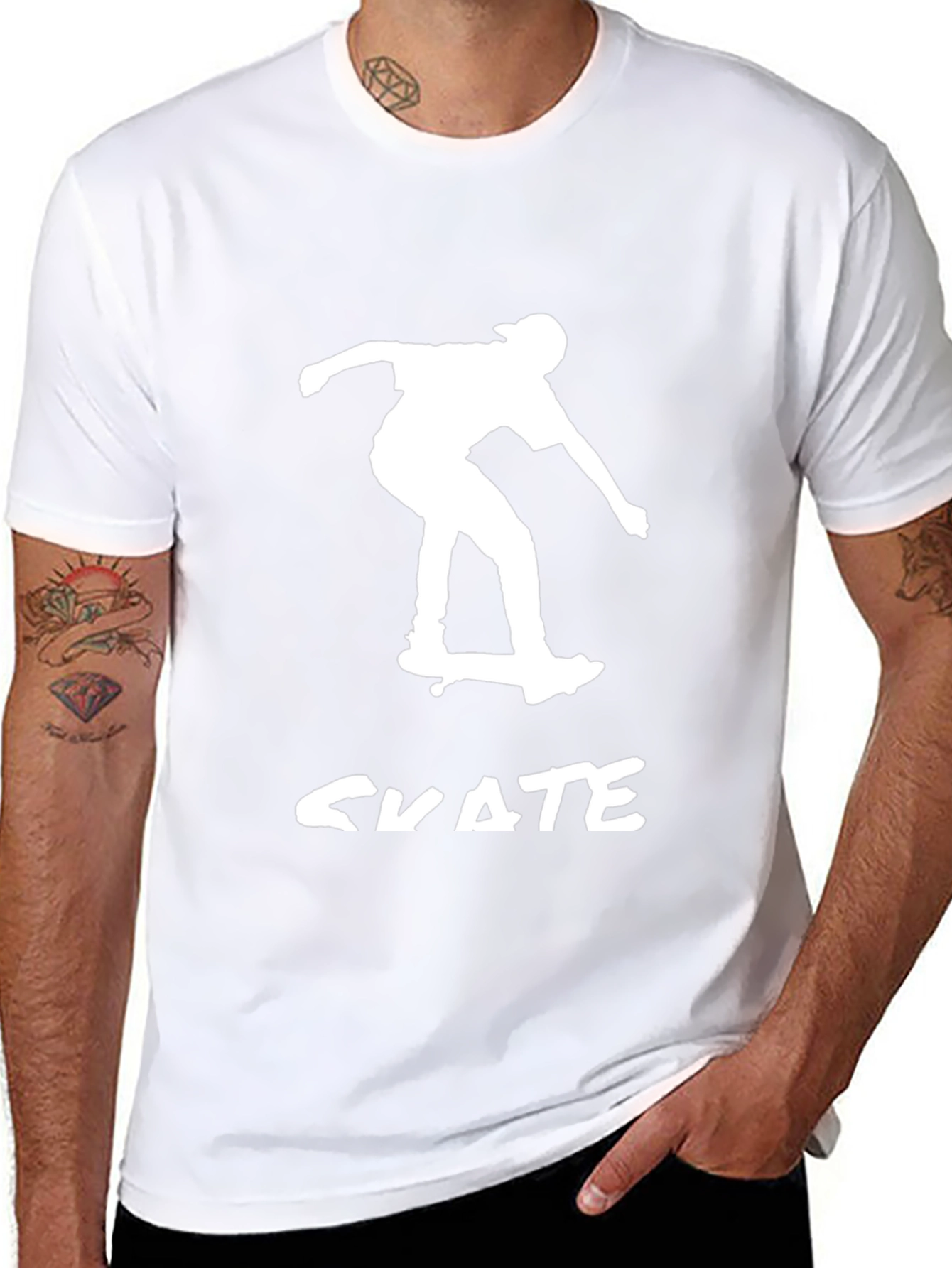 Cool Skater T-Shirt - Black Graphic Tee