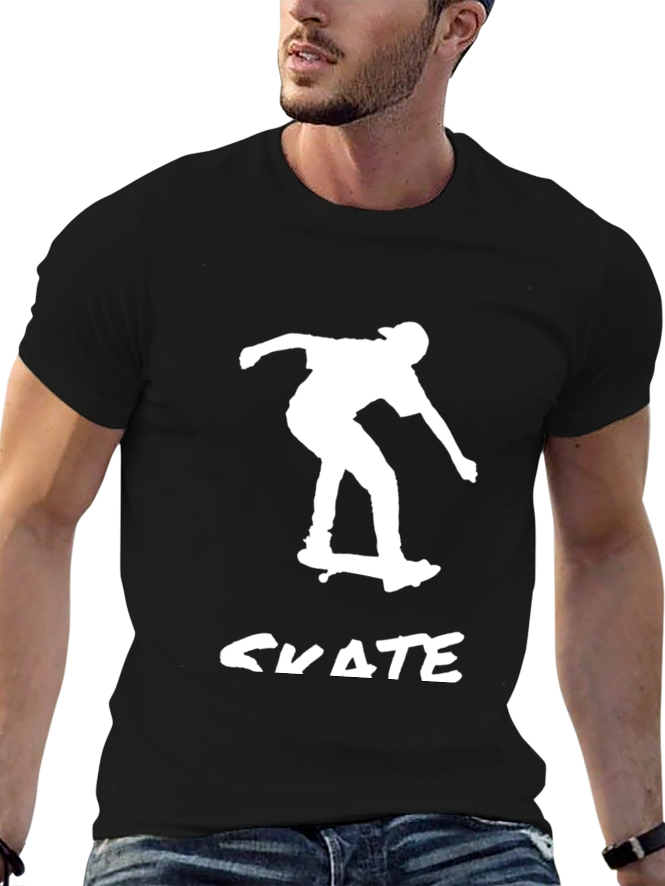 Cool Skater T-Shirt - Black Graphic Tee