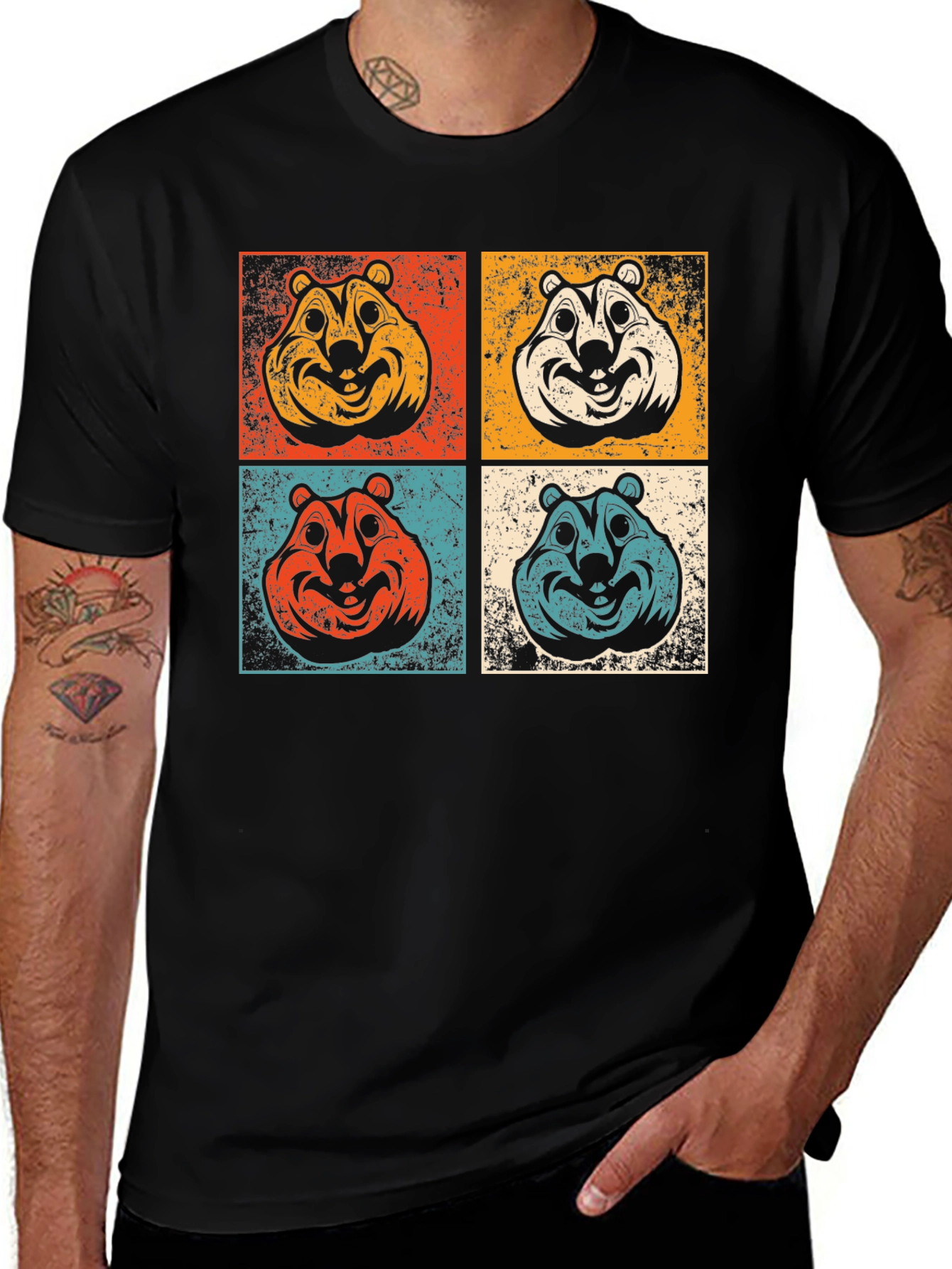 Retro Chipmunk Pop Art T-Shirt