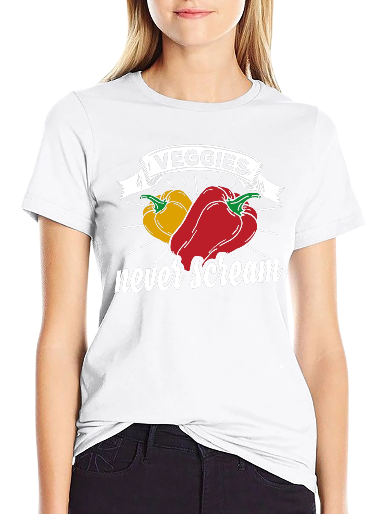 Veggies Never Scream Graphic Tee - Unisex Black T-Shirt