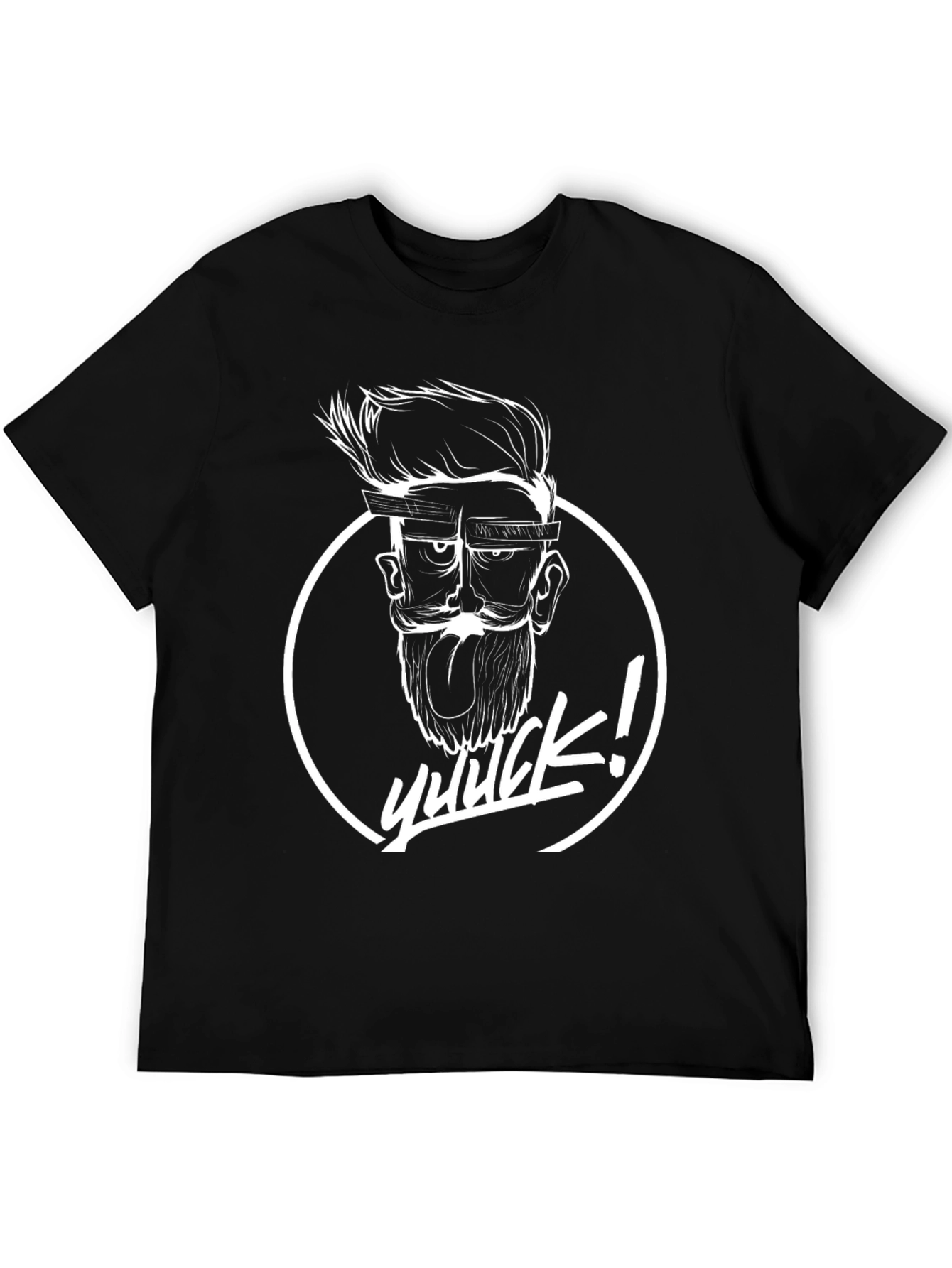 Whimsical YUUUCK! Graphic Tee - Black