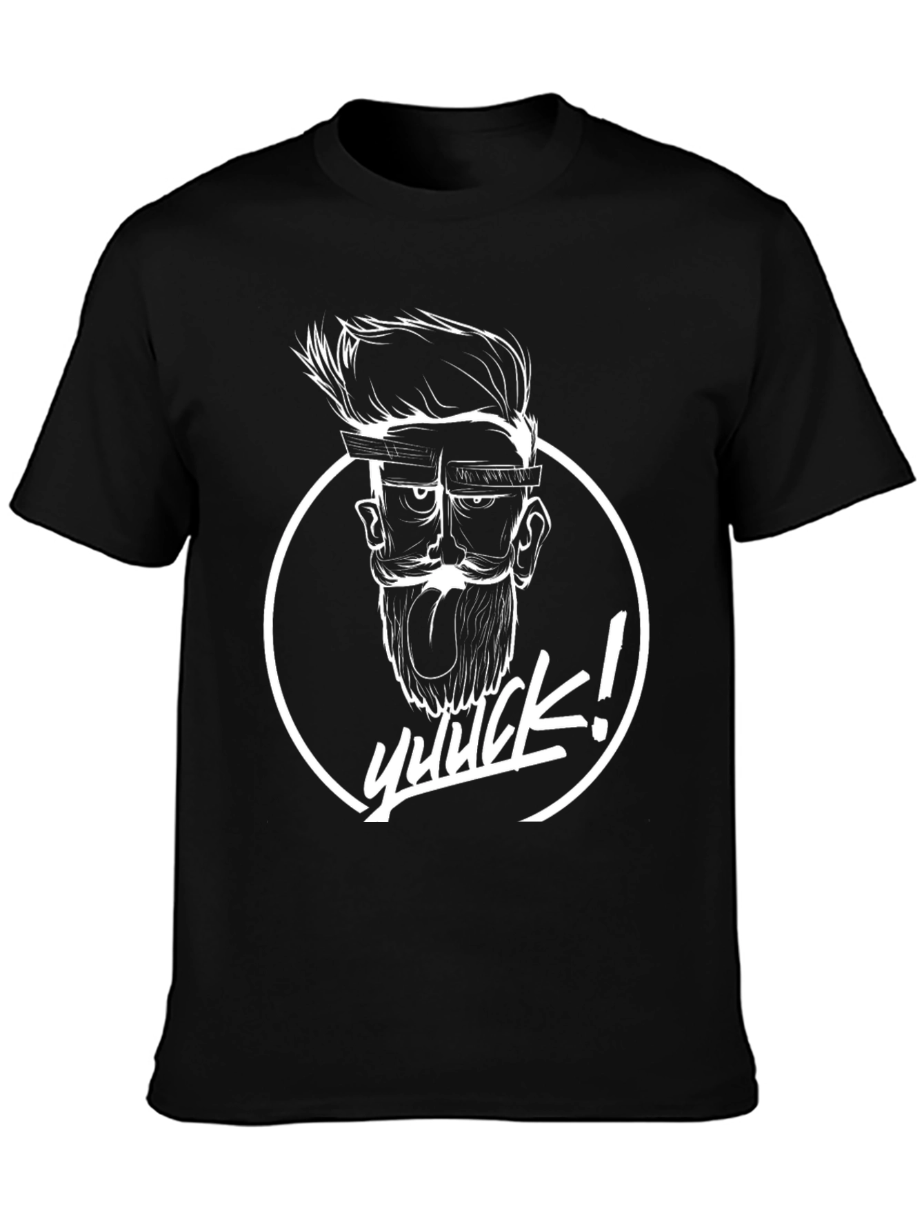 Whimsical YUUUCK! Graphic Tee - Black