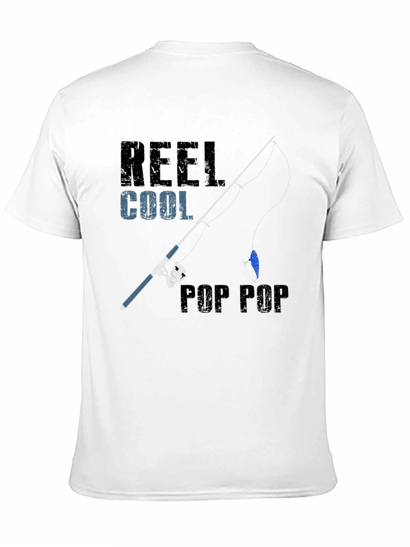 Reel Cool Pop Pop Fishing T-Shirt - Black