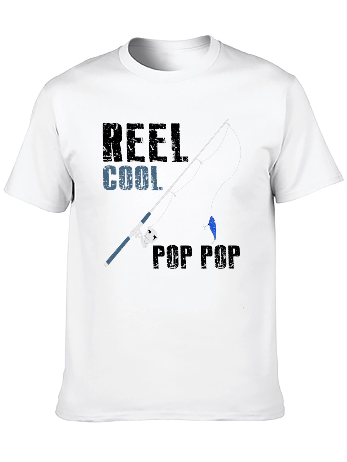 Reel Cool Pop Pop Fishing T-Shirt - Black