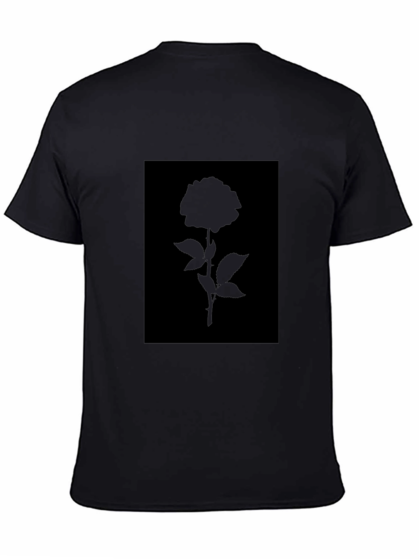 Black Rose Silhouette Graphic T-Shirt