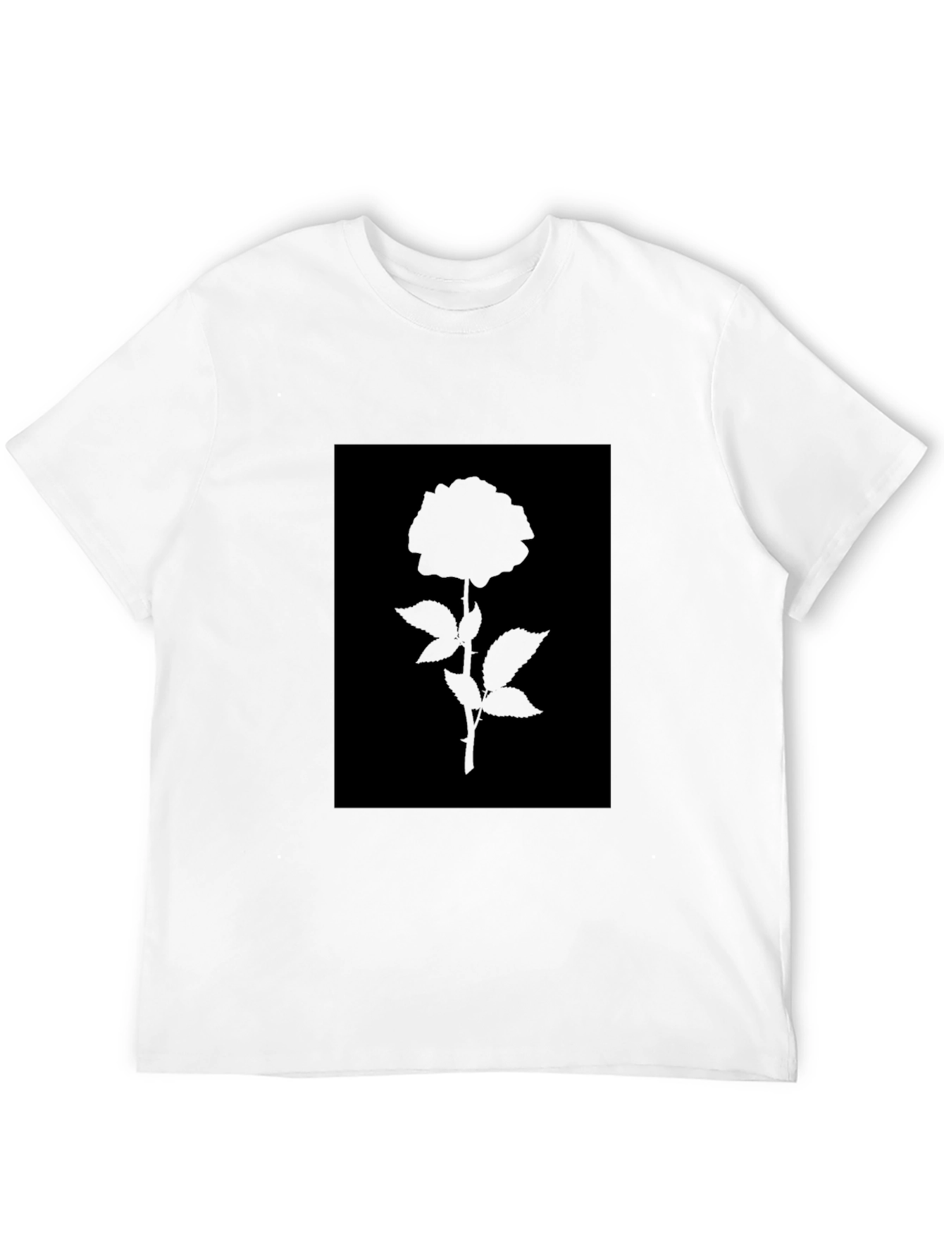 Black Rose Silhouette Graphic T-Shirt