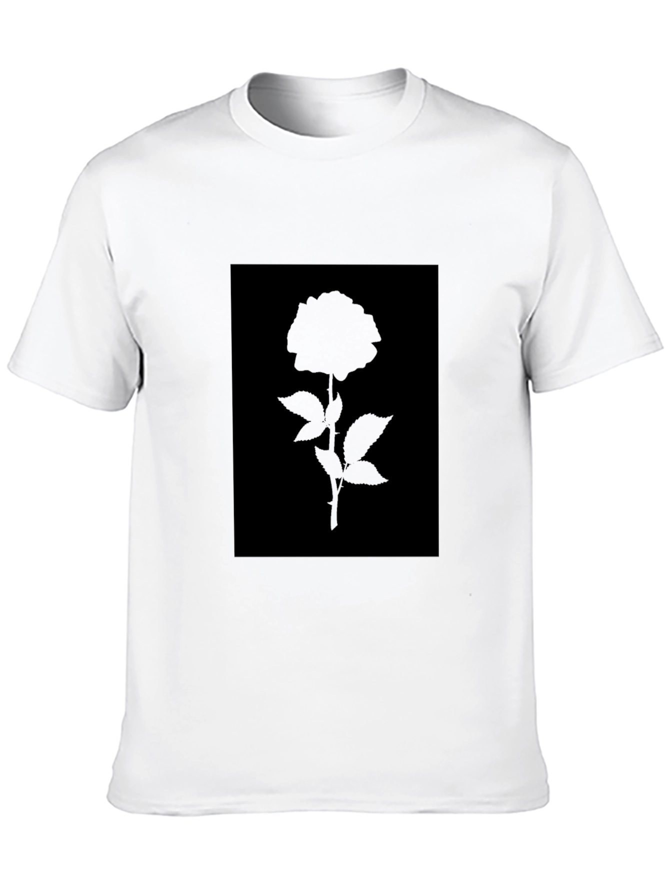 Black Rose Silhouette Graphic T-Shirt