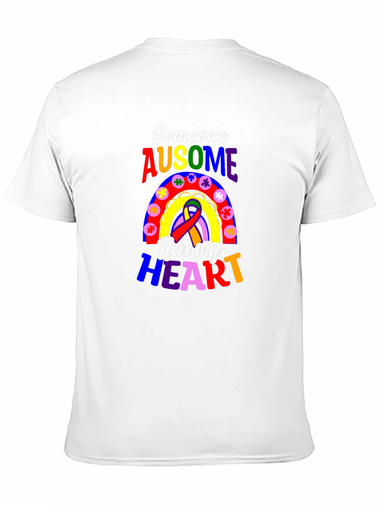 Autism Awareness T-Shirt - Someone Ausome Has My Heart