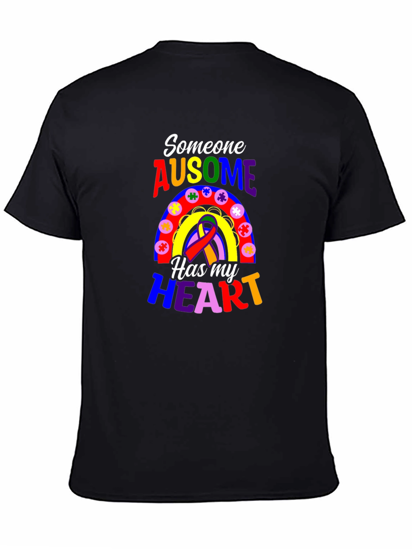 Autism Awareness T-Shirt - Someone Ausome Has My Heart